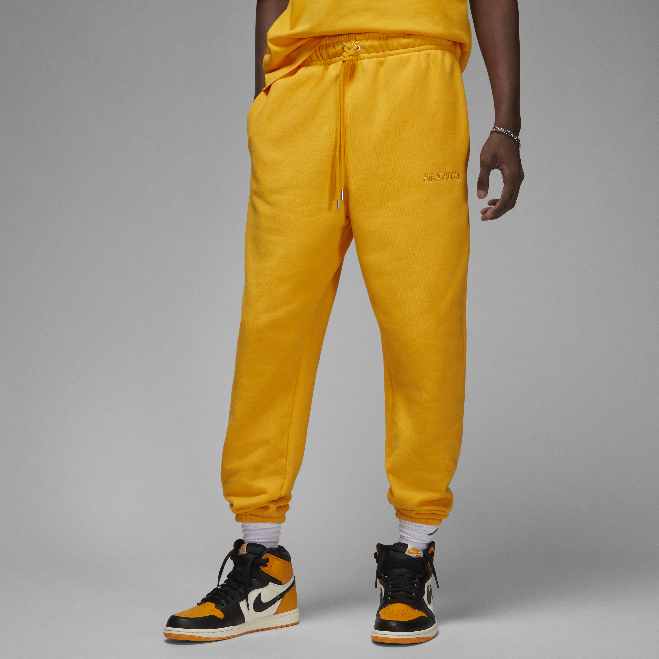 Jordan Wordmark-fleecebukser til mænd - gul