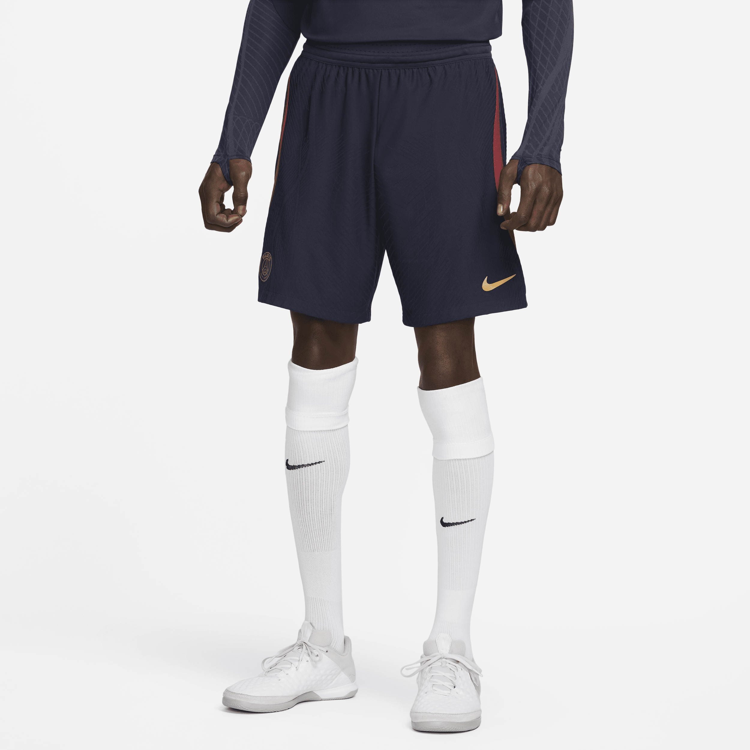 Maskinstrikkede Paris Saint-Germain Strike Elite Nike Dri-FIT ADV-fodboldshorts til mænd - blå
