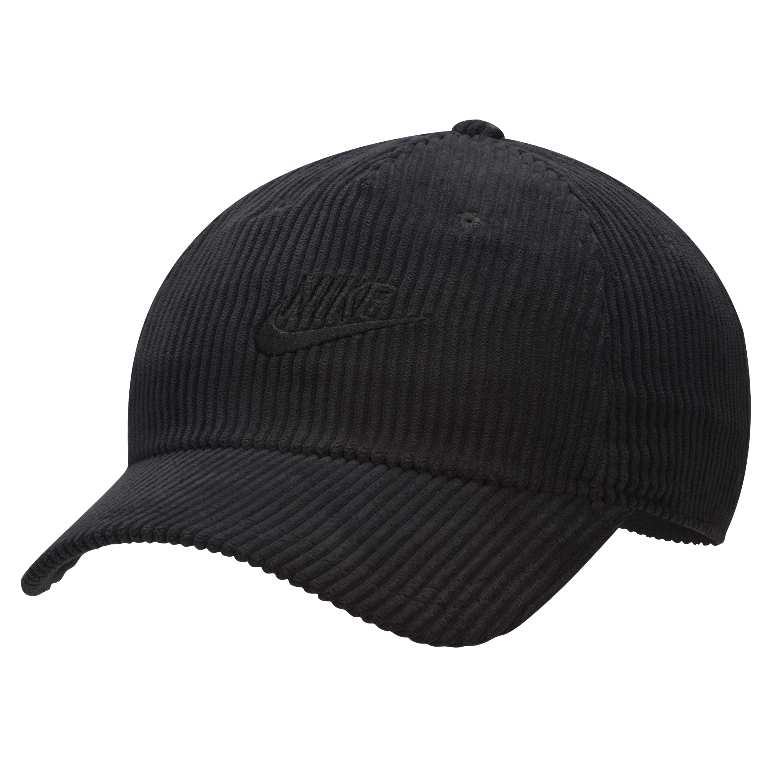 Cappello non strutturato in velluto a coste Nike Club Cap - Nero