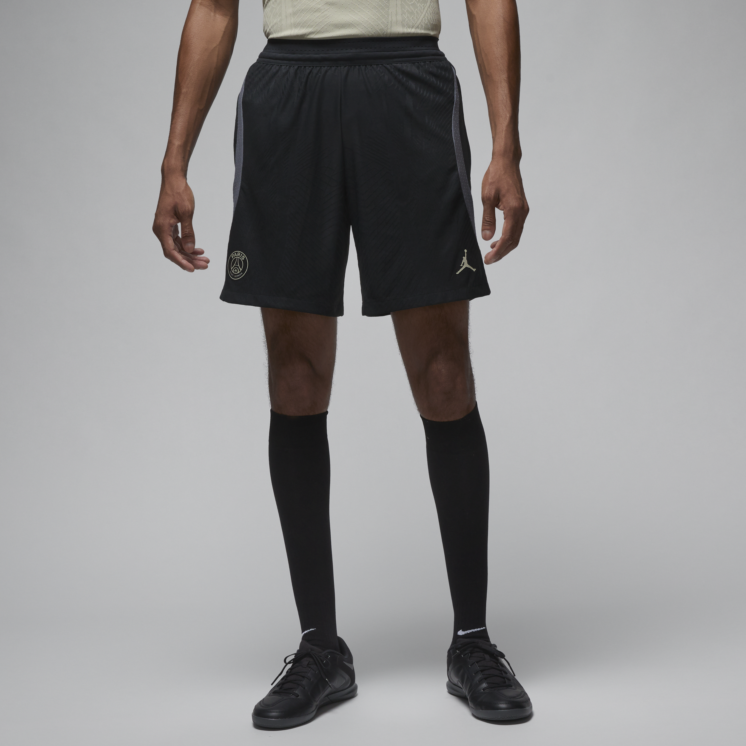 Nike Maskinstrikkede Paris Saint-Germain Strike Elite Third Jordan Dri-FIT ADV-fodboldshorts til mænd - sort