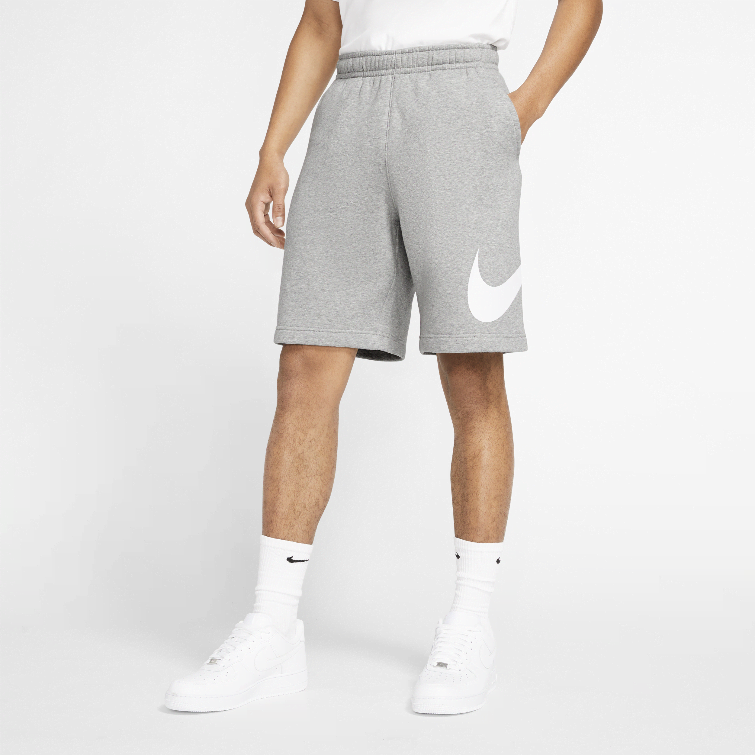 Nike Sportswear Club-shorts med grafik til mænd - grå