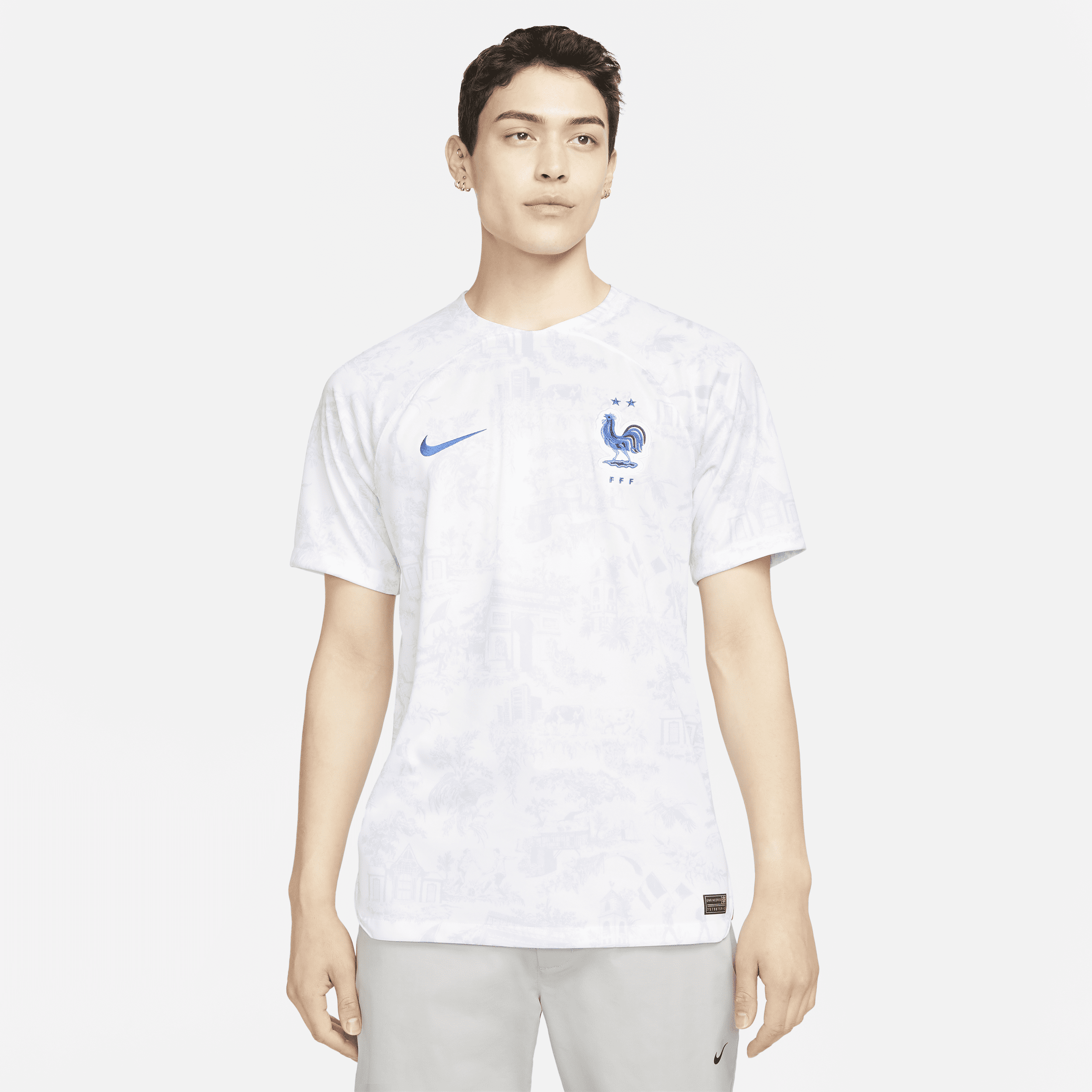 Segunda equipación Stadium FFF 2022/23 Camiseta de fútbol Nike Dri-FIT - Hombre - Blanco