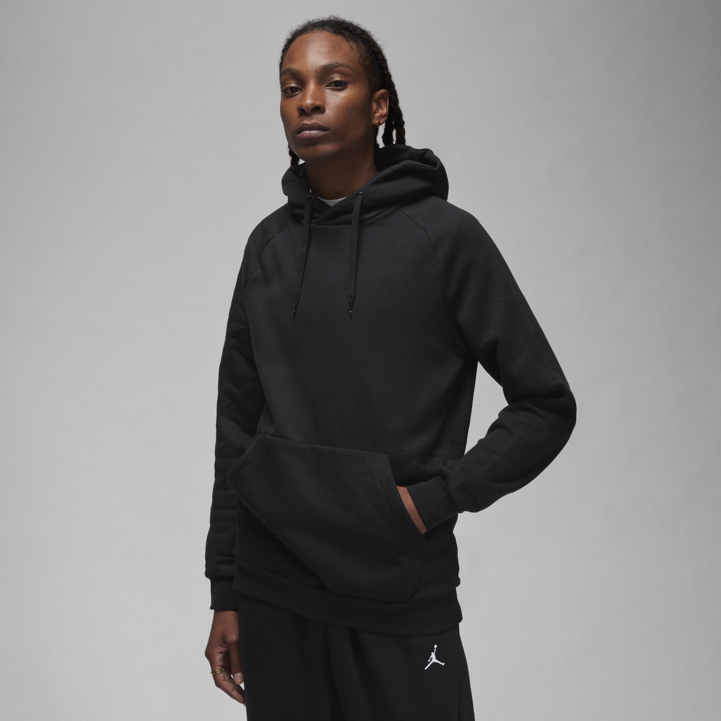 Nike Felpa pullover in fleece con cappuccio Jordan – Uomo - Nero