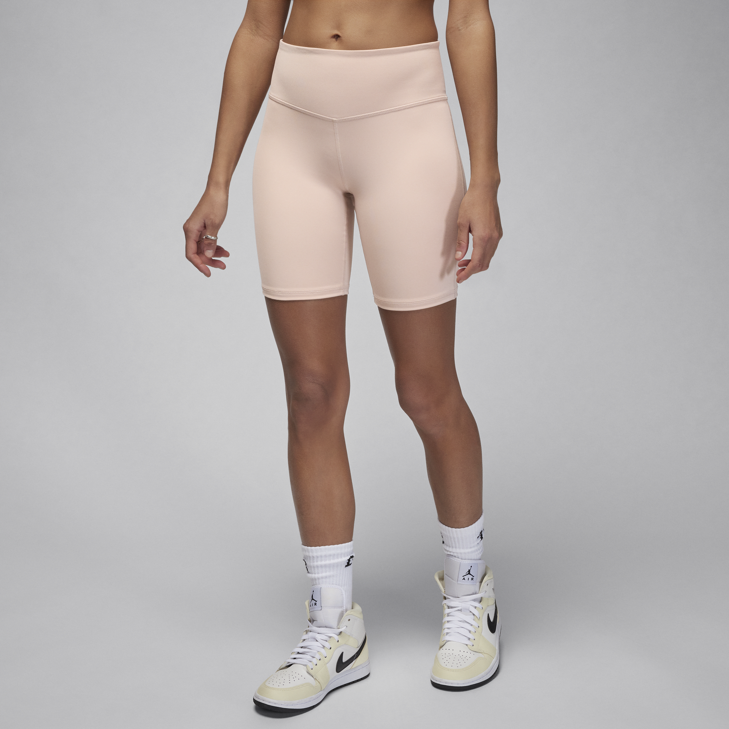 Jordan Sport Mallas cortas de 18 cm y talle alto - Mujer - Marrón