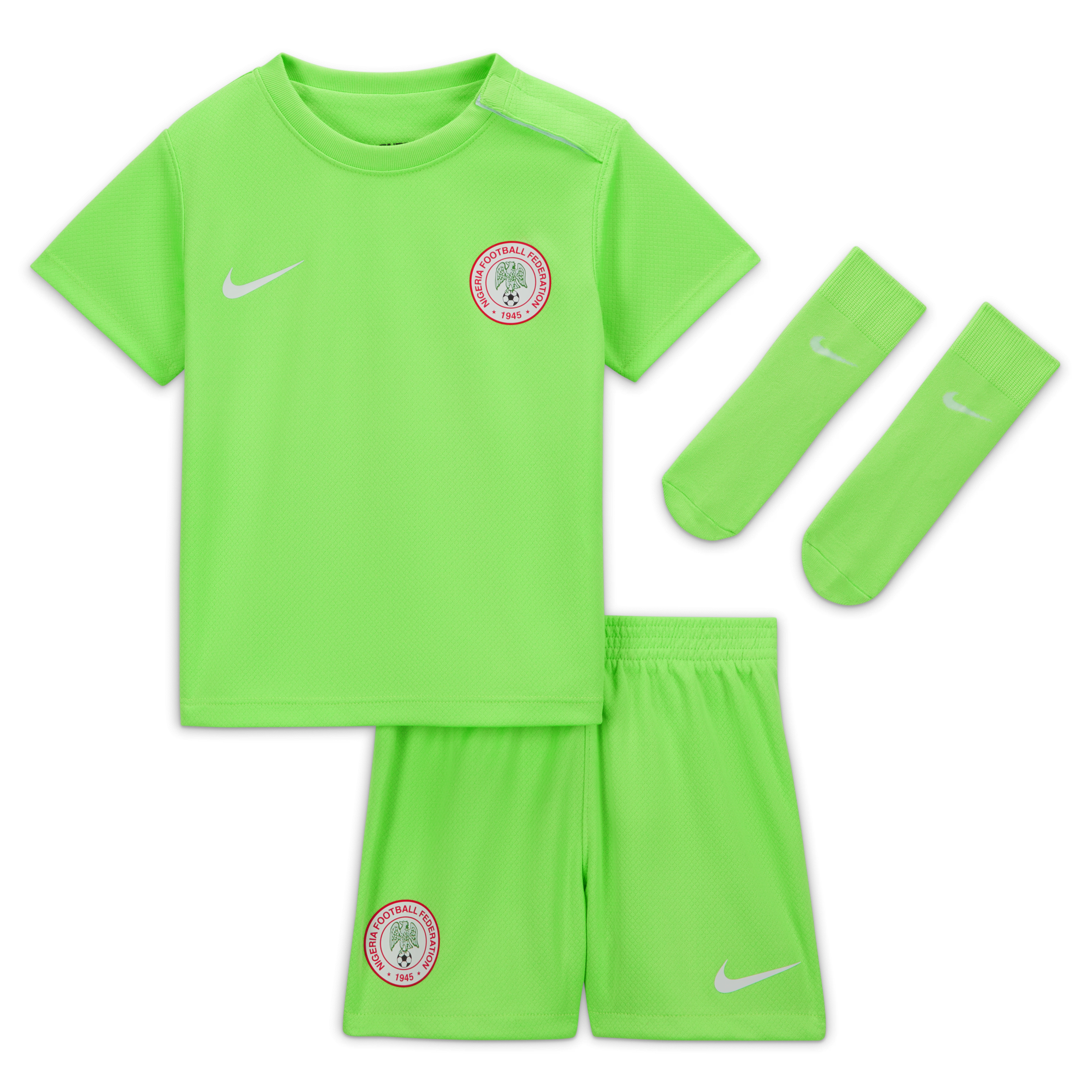 Nigeria 2023 Thuis Nike Dri-FIT driedelig tenue voor baby's/peuters - Groen