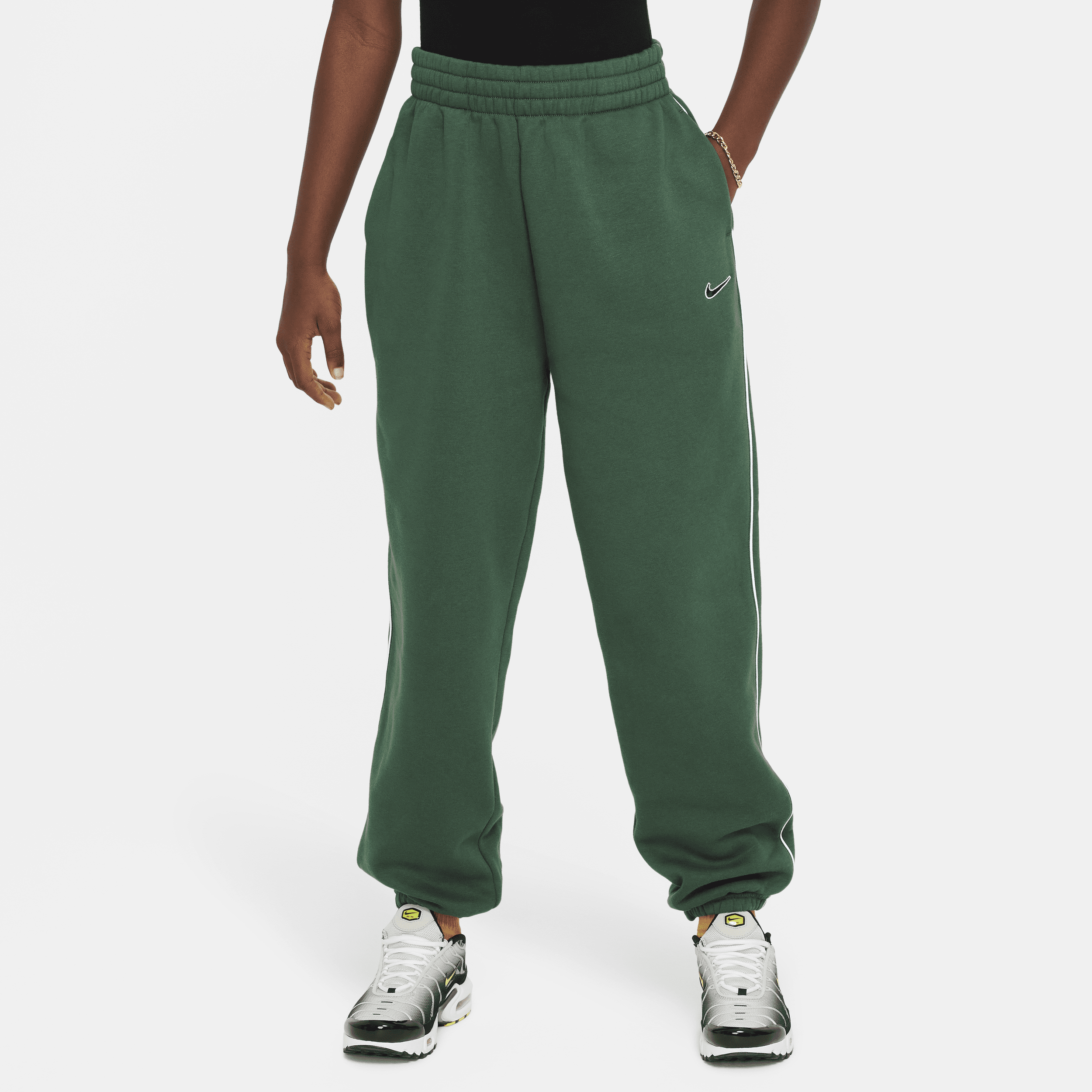 Nike Sportswear-bukser i fleece til større børn (piger) - grøn