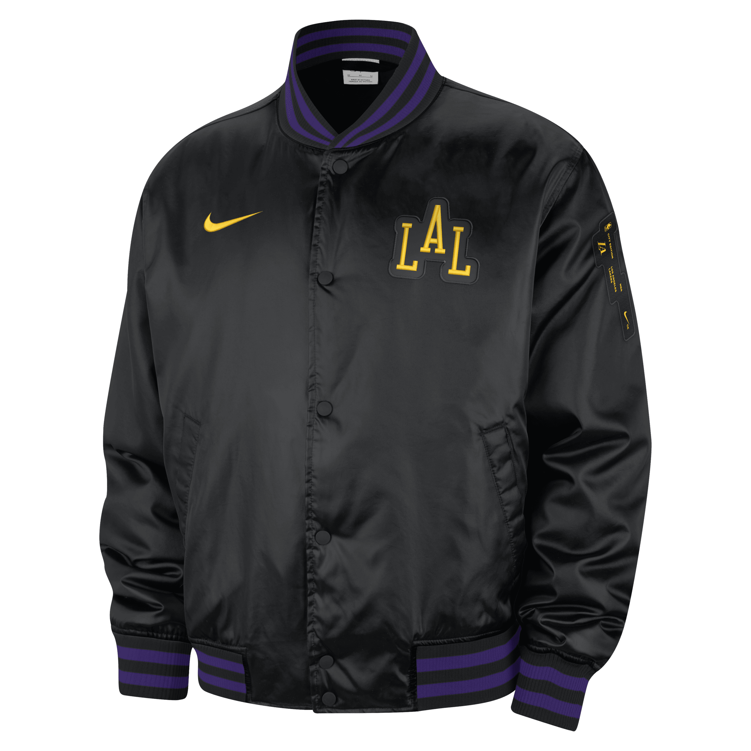 Los Angeles Lakers 2023/24 City Edition Nike NBA-jakke til mænd - sort