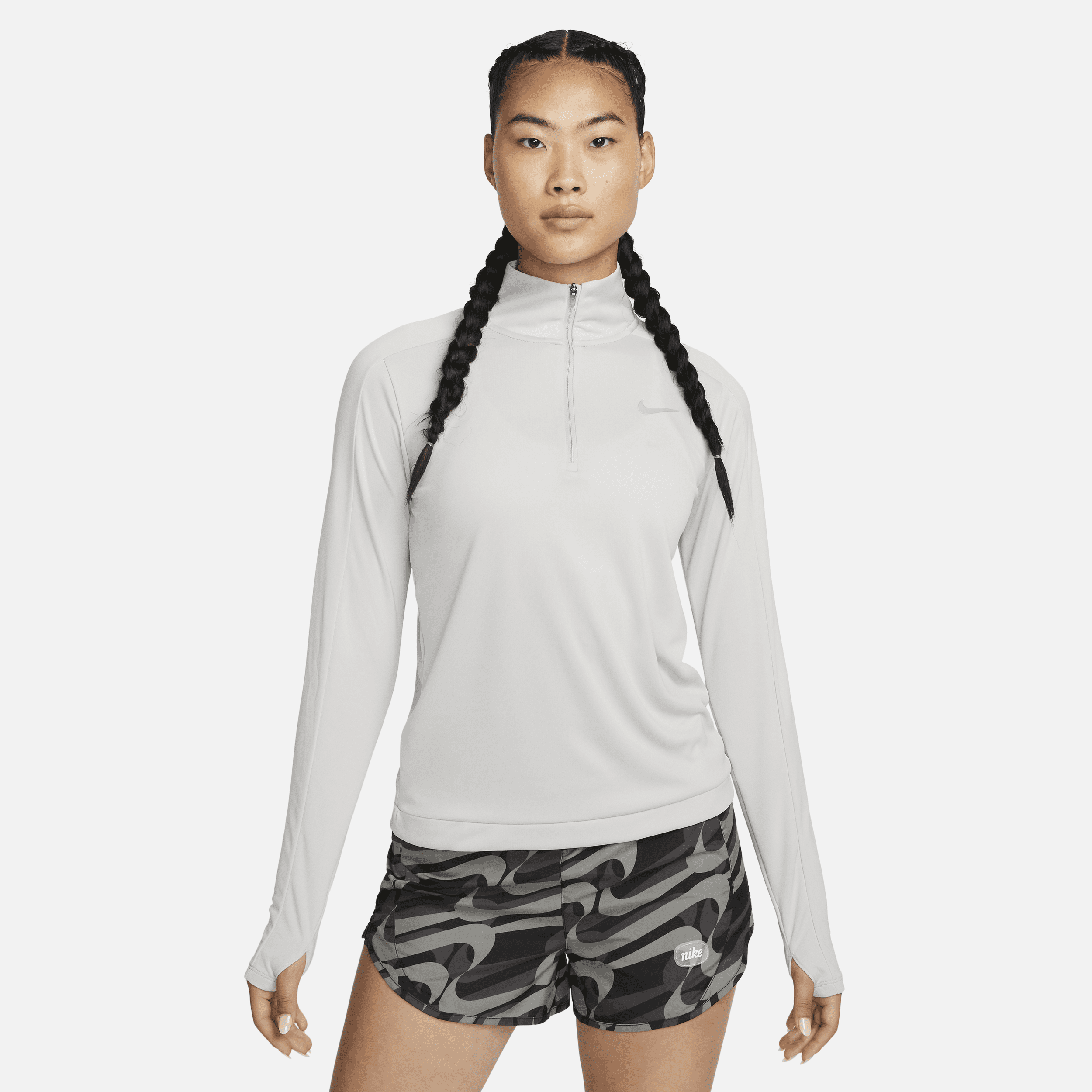 Nike Dri-FIT Pacer Sudadera con cremallera de 1/4 - Mujer - Gris