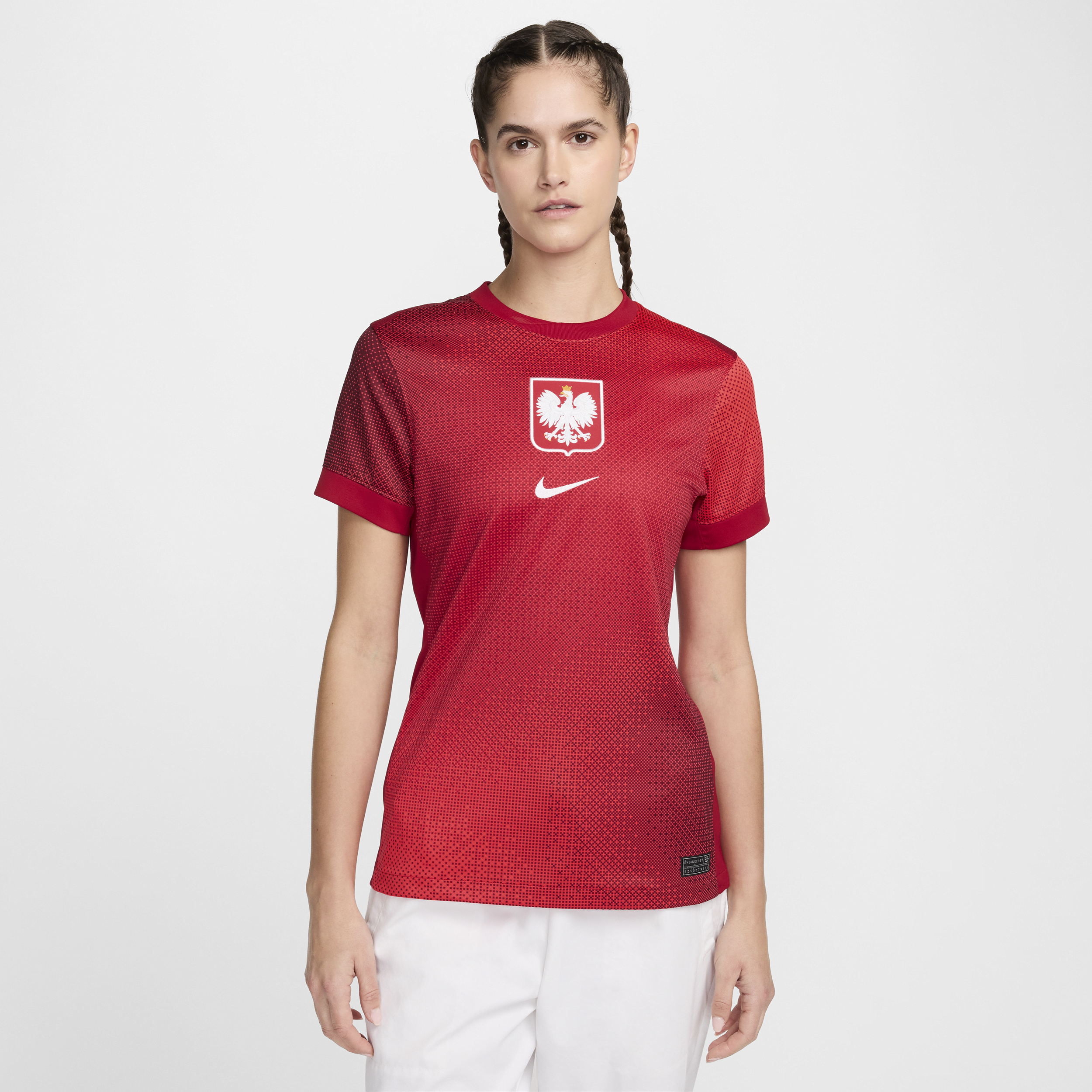 Polen 2024/25 Stadium Uit Nike Dri-FIT replica voetbalshirt voor dames - Rood