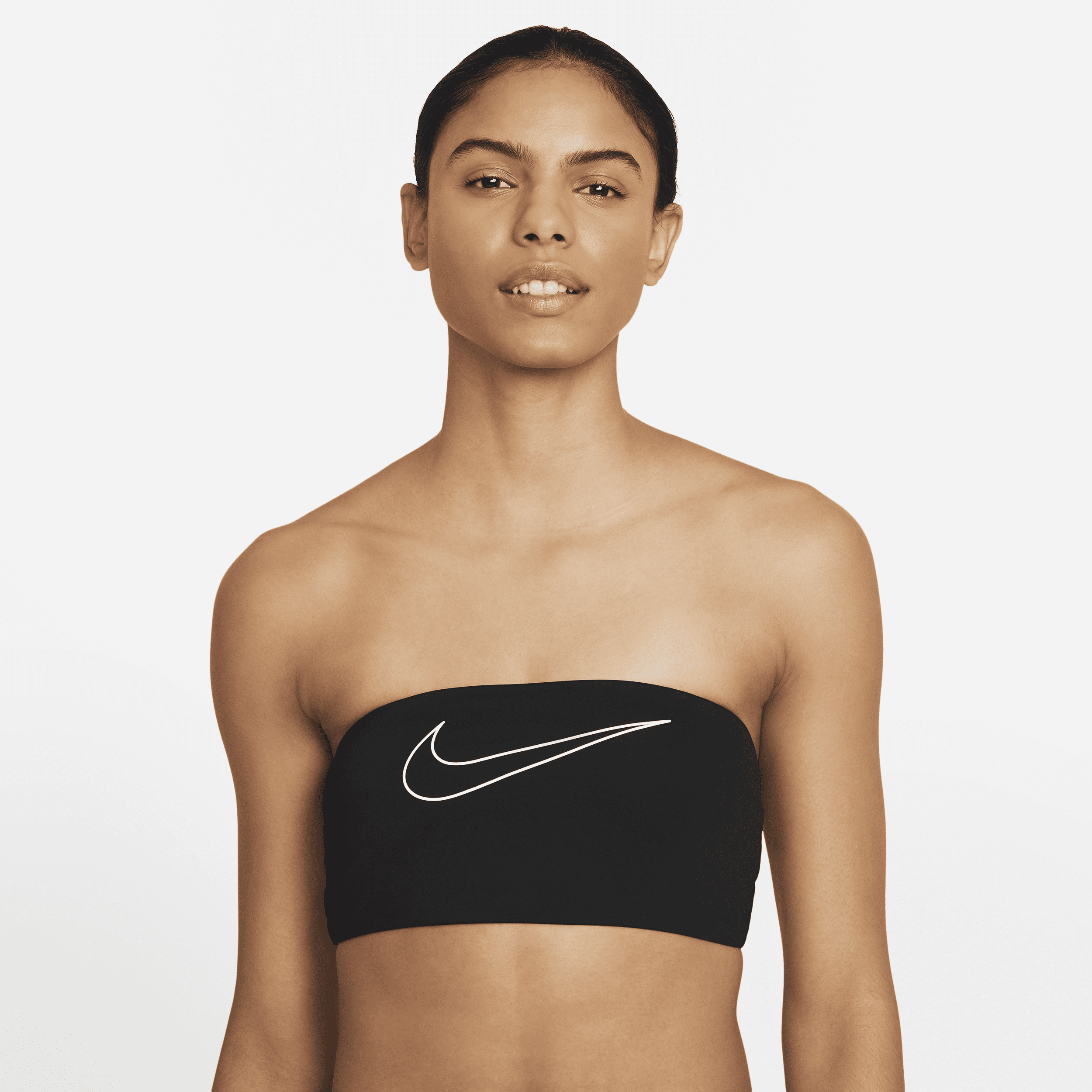 Top bikini a fascia Nike - Donna - Nero
