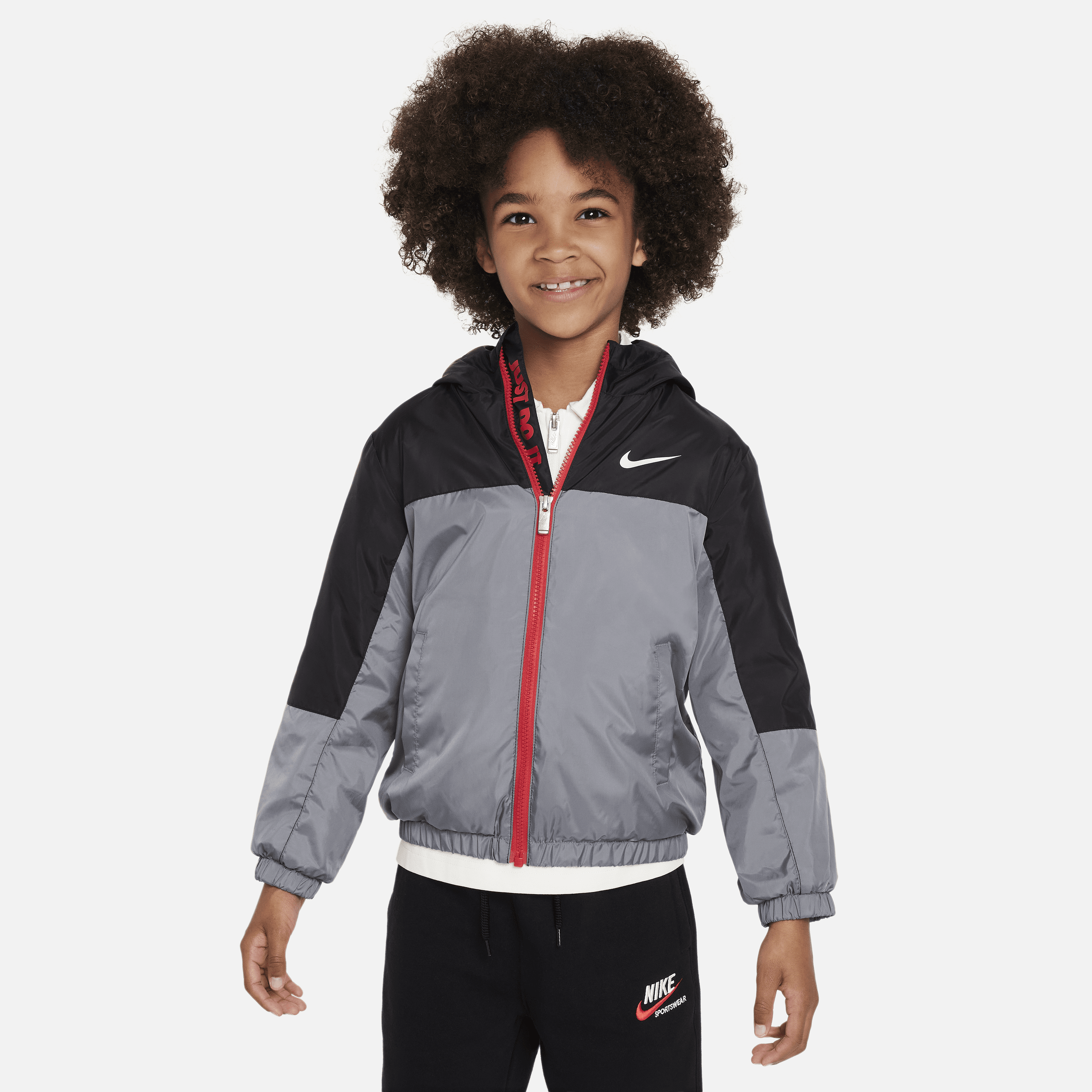 Giacca Nike Fleece Lined Woven Jacket – Bambino/a - Grigio