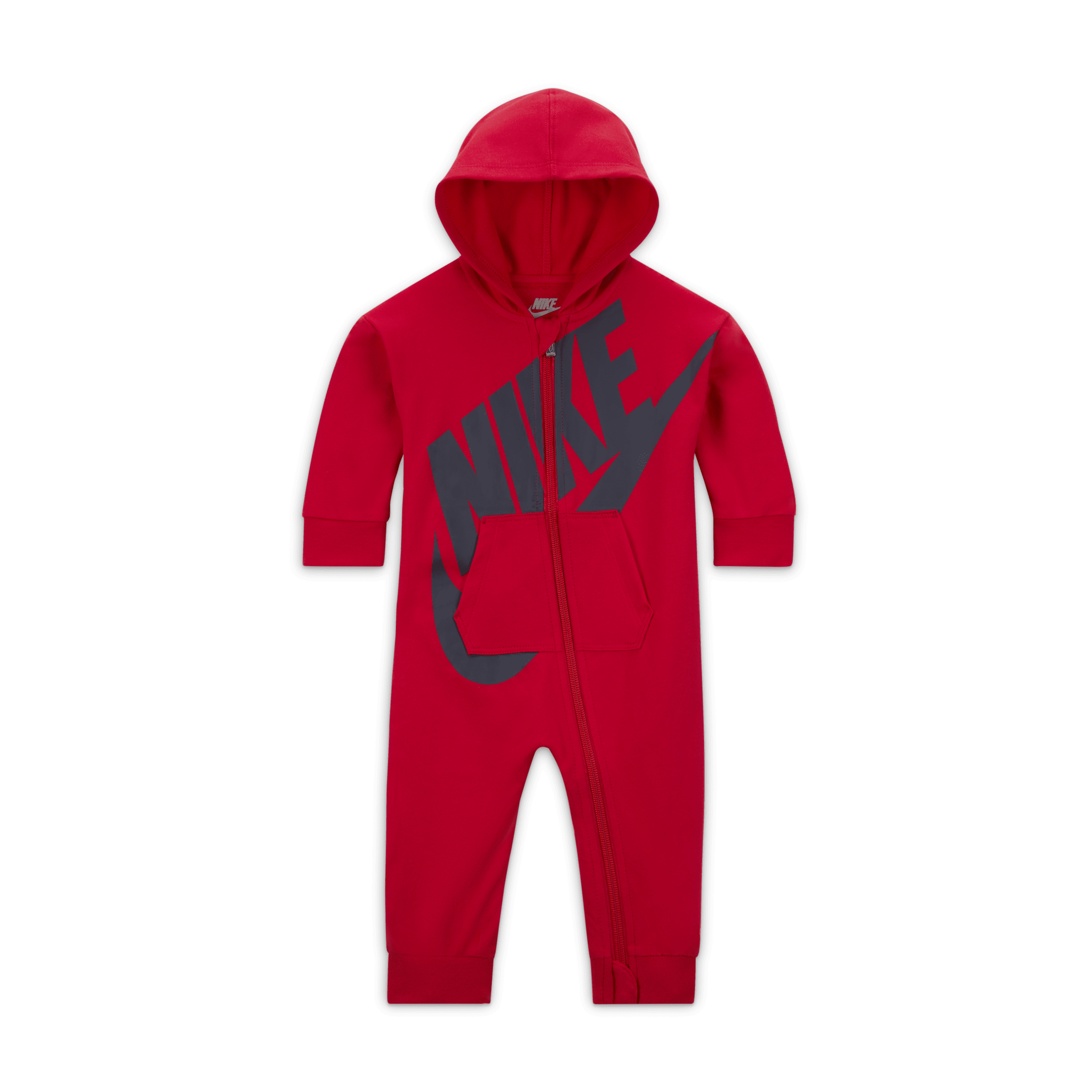 Nike-heldragt med lynlås til babyer (0-9 mdr.) - rød