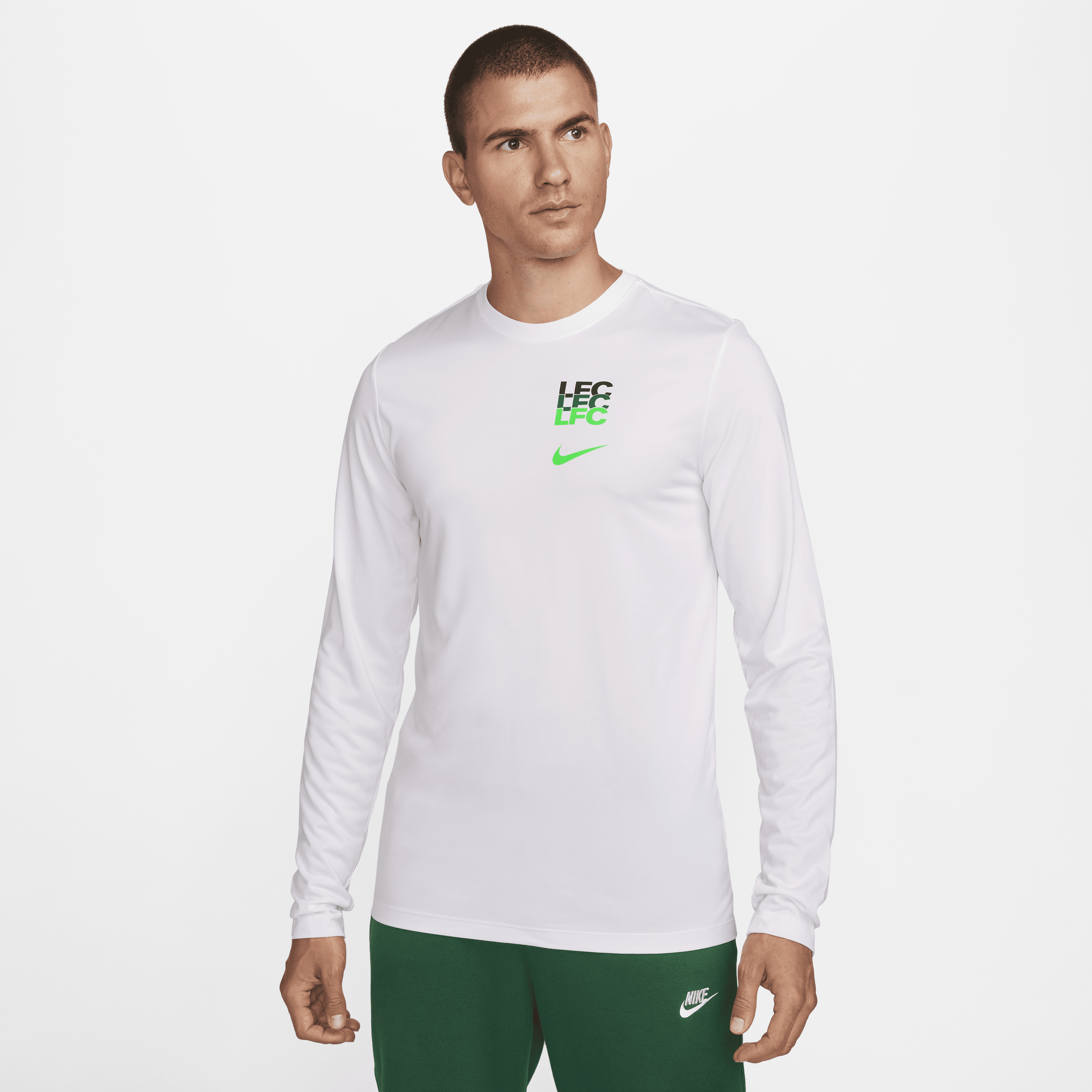 Langærmet Liverpool FC Legend Nike Football-T-shirt til mænd - hvid