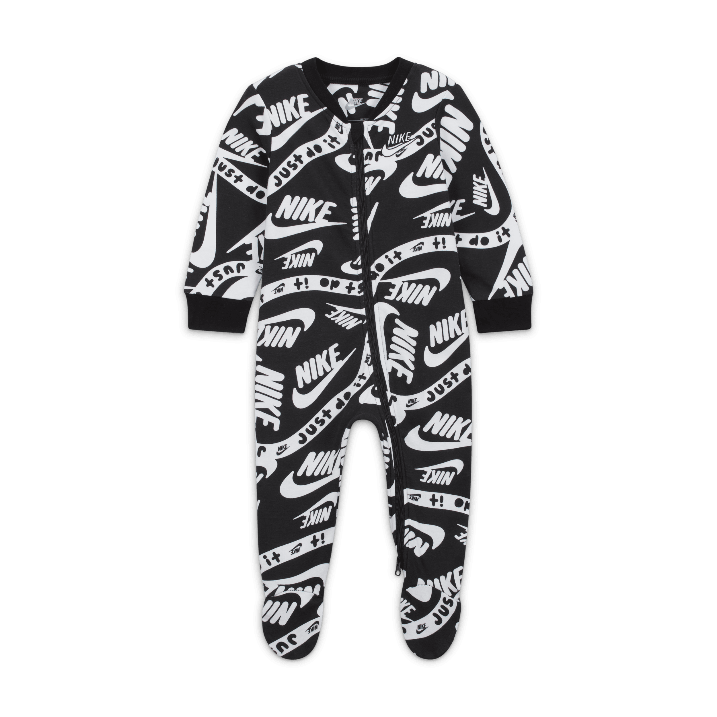 Nike Sportswear Club Printed Coverall-heldragt til babyer - sort