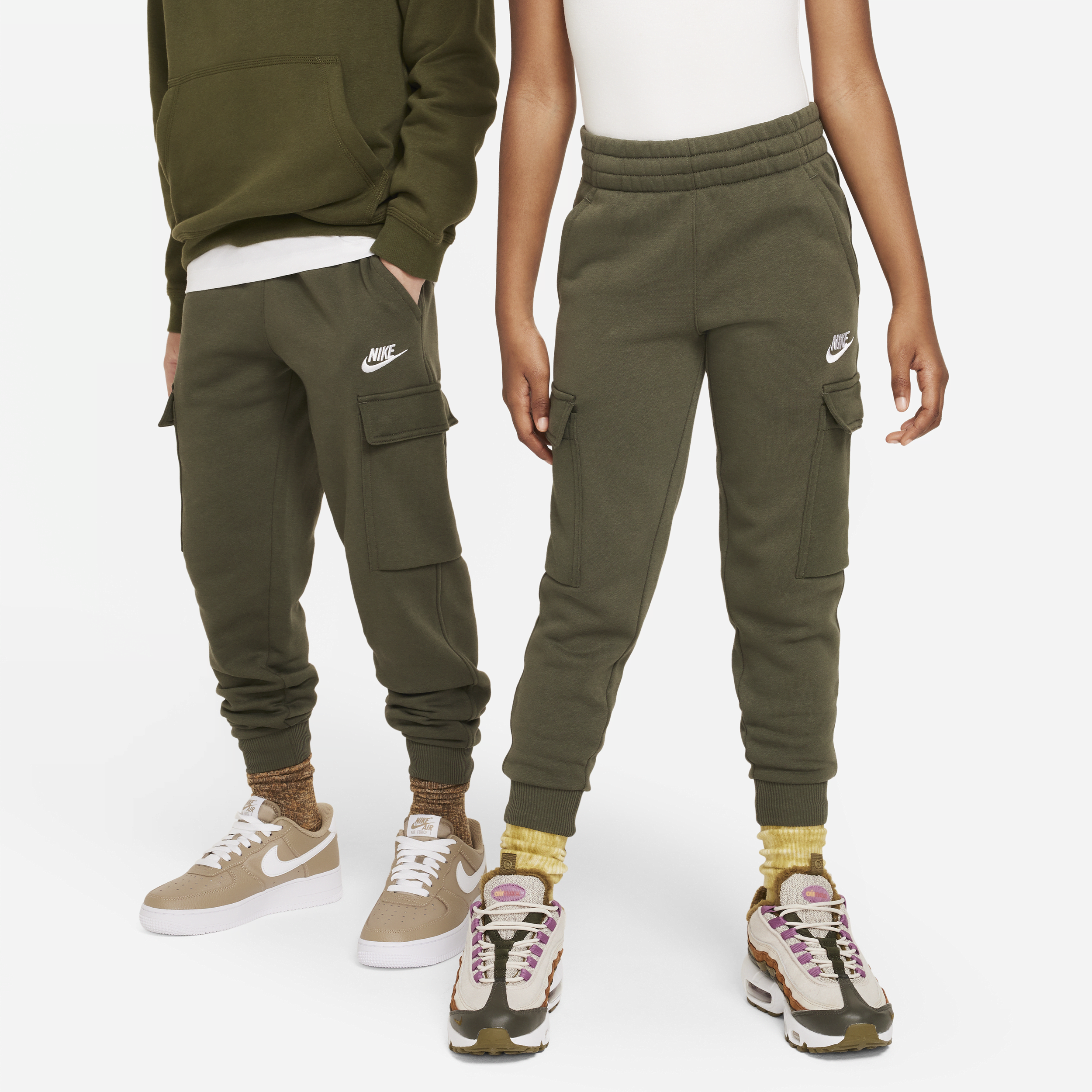 Nike Sportswear Club Fleece-cargobukser til større børn - grøn
