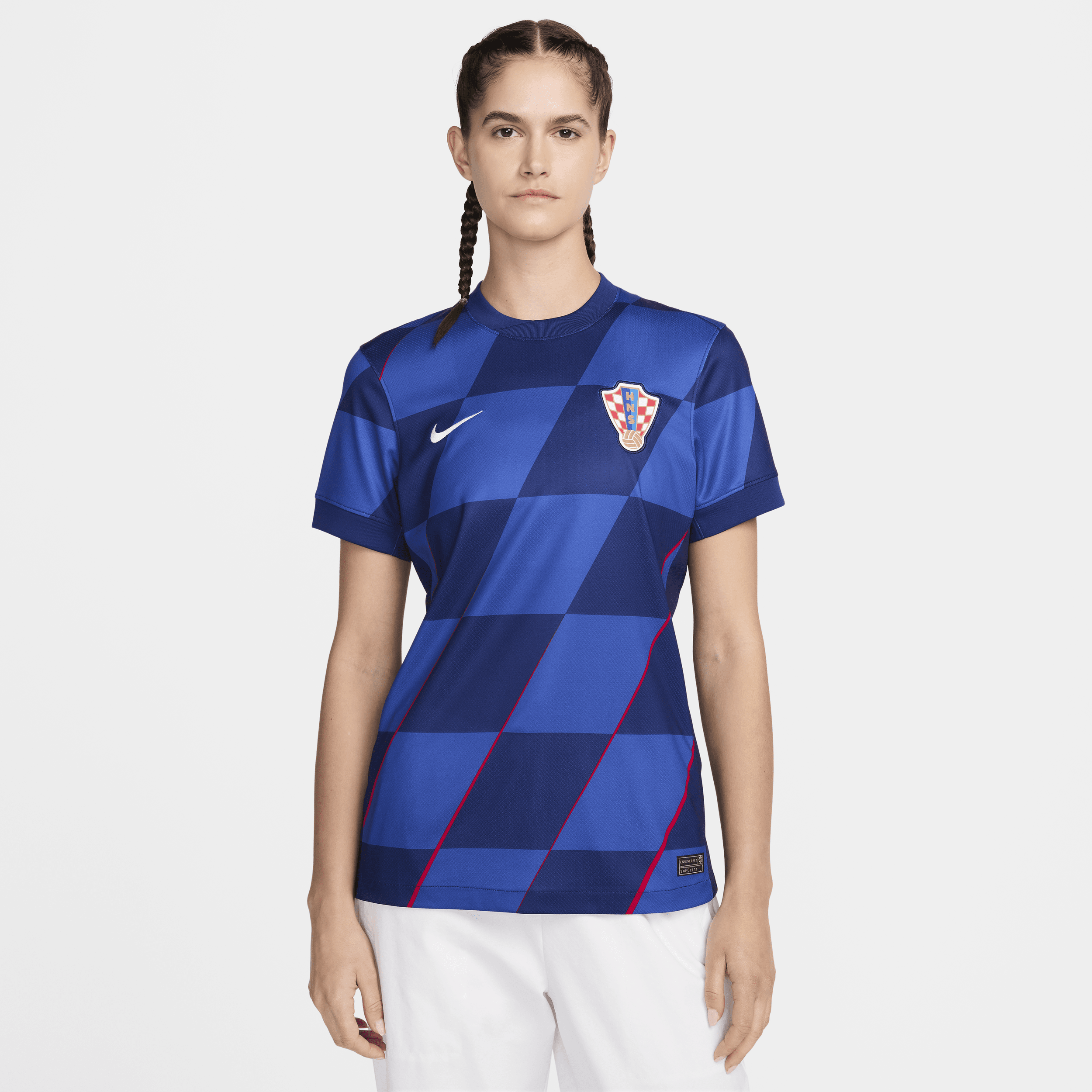 Kroatië 2024/25 Stadium Uit Nike Dri-FIT replica voetbalshirt voor dames - Blauw
