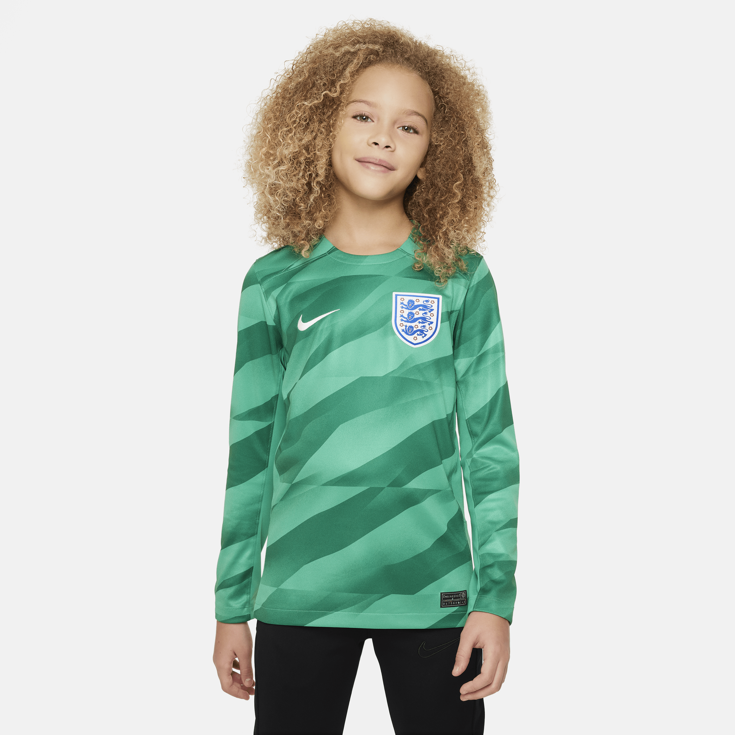 Equipación de portero Stadium Inglaterra 2023/24 Camiseta de fútbol Nike Dri-FIT - Niño/a - Verde