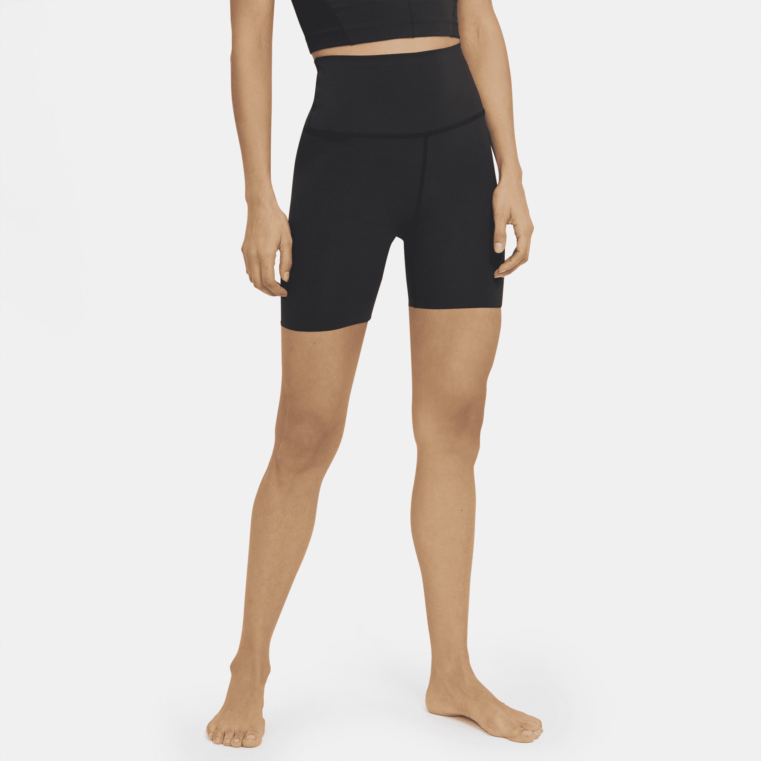 Nike Yoga Luxe Damesshorts met hoge taille - Zwart