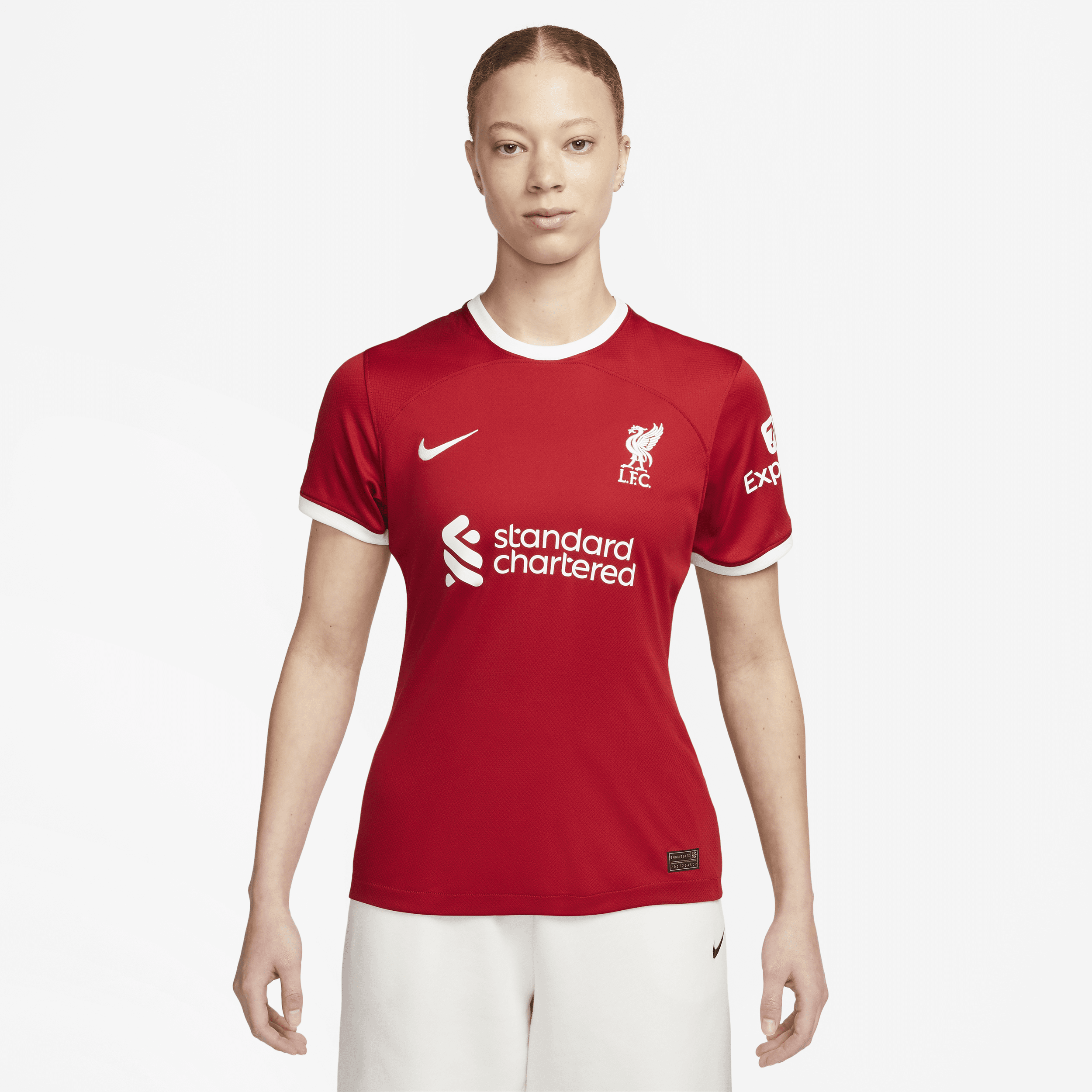 Primera equipación Stadium Liverpool FC 2023/24 Camiseta de fútbol Nike Dri-FIT - Mujer - Rojo
