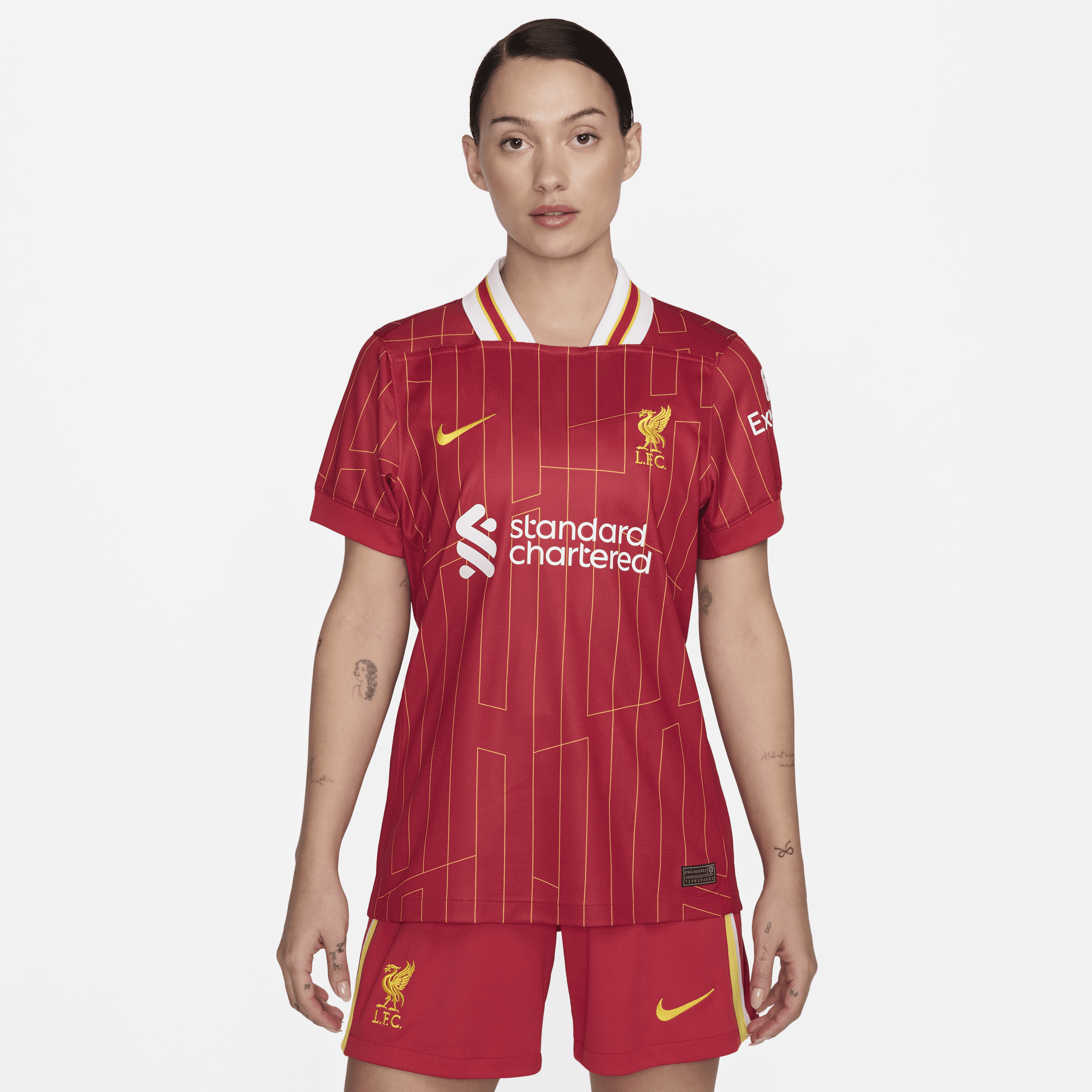 Maglia da calcio replica Nike Dri-FIT Liverpool FC 2024 Stadium da donna – Home - Rosso