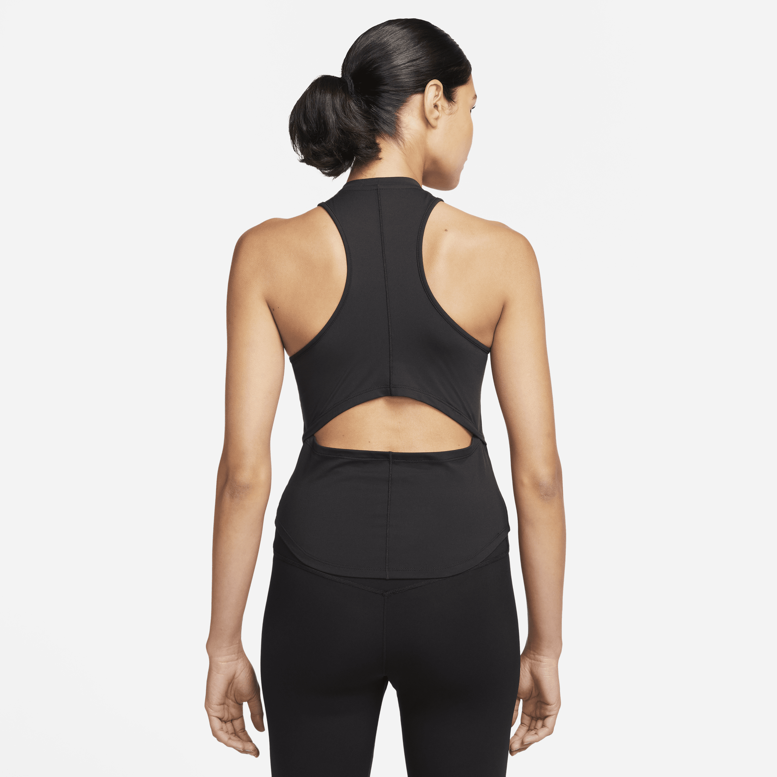 Nike Dri-FIT One Luxe korte tanktop voor dames - Zwart