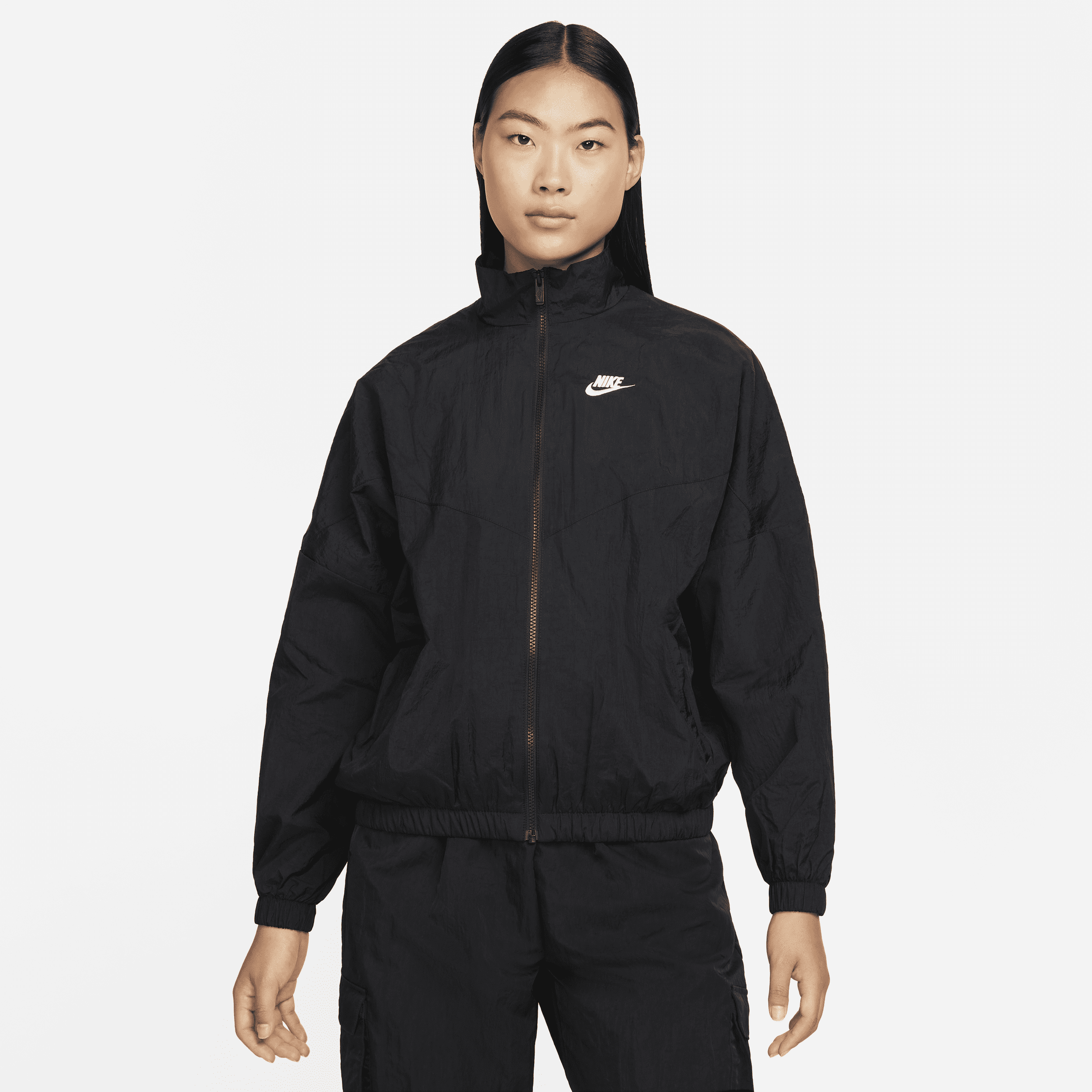 【ナイキ(NIKE)公式ストア】ナイキ スポーツウェア エッセンシャル ウィンドランナー ウィメンズ ウーブン ジャケット DM6186-010 ブラック 【ナイキ(NIKE)公式ストア】ナイキ スポーツウェア エッセンシャル ウィンドランナー ウィメンズ ウーブン ジャケット DM6186-010 ブラック