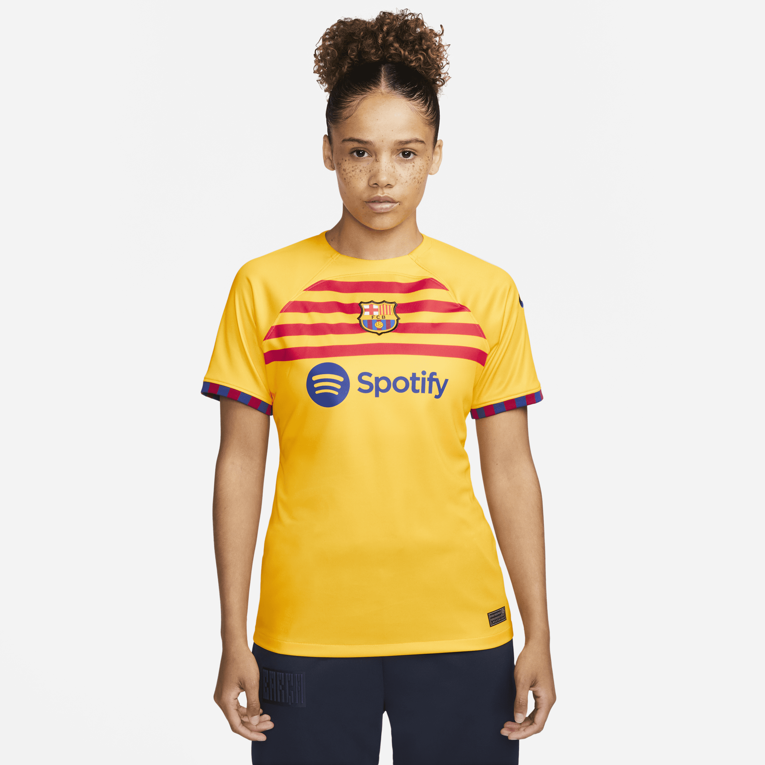 Cuarta equipación Stadium FC Barcelona 2023/24 Camiseta de fútbol Nike Dri-FIT - Mujer - Amarillo