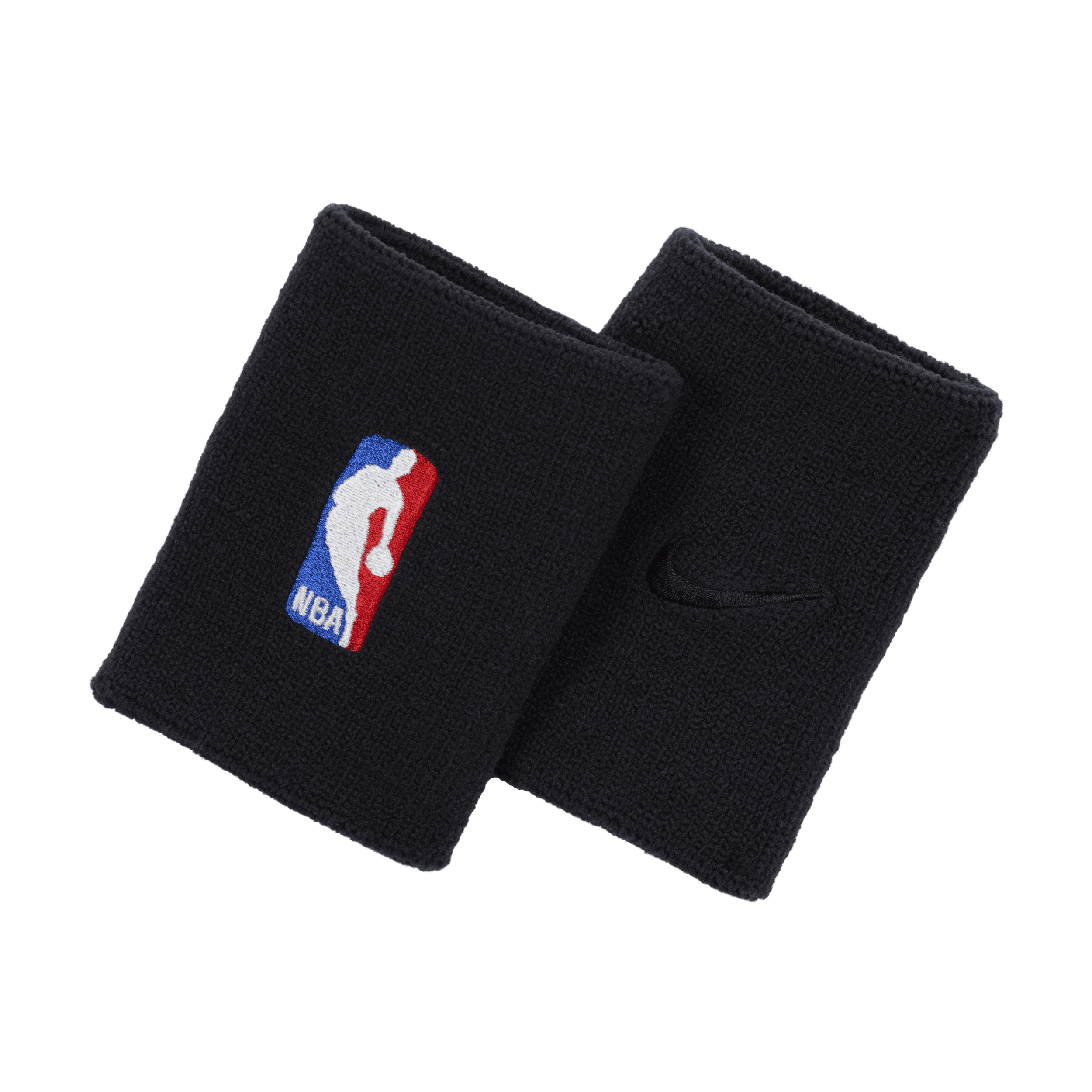 NBA Nike Dri-FIT polsbandjes voor basketbal (1 paar) - Zwart