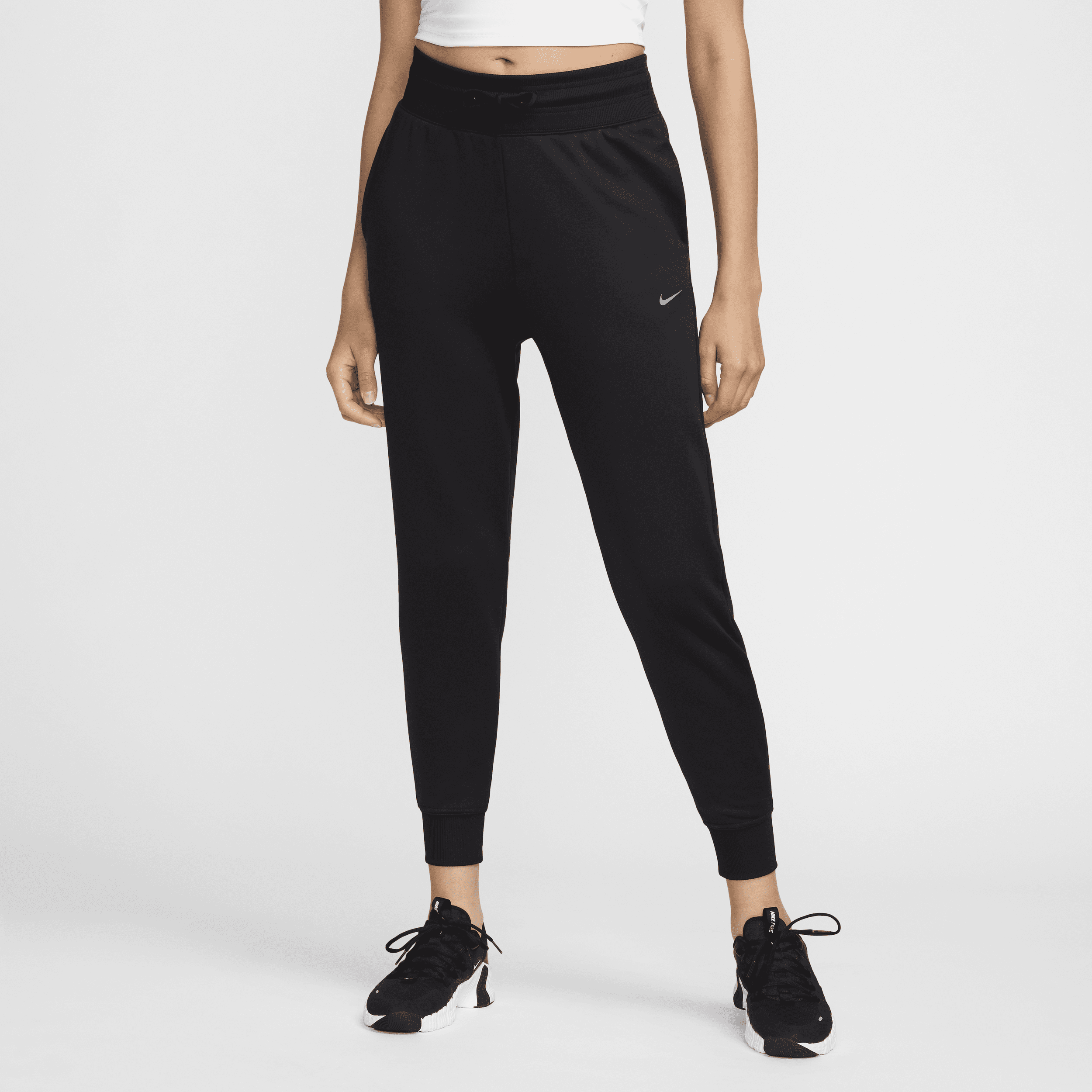 Pantaloni jogger a 7/8 a vita alta Nike Therma-FIT One – Donna - Nero