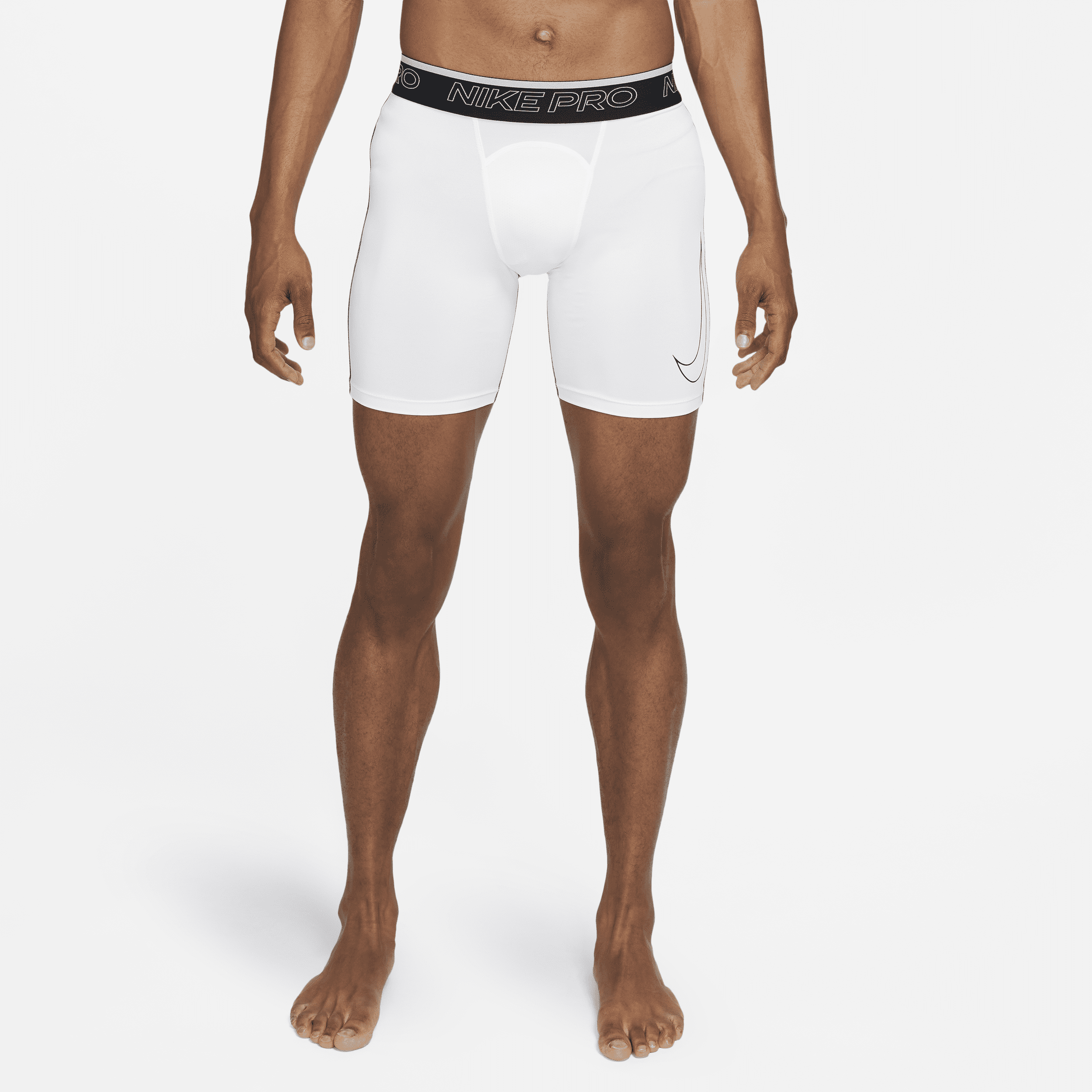 Nike Pro Dri-FIT-shorts til mænd - hvid