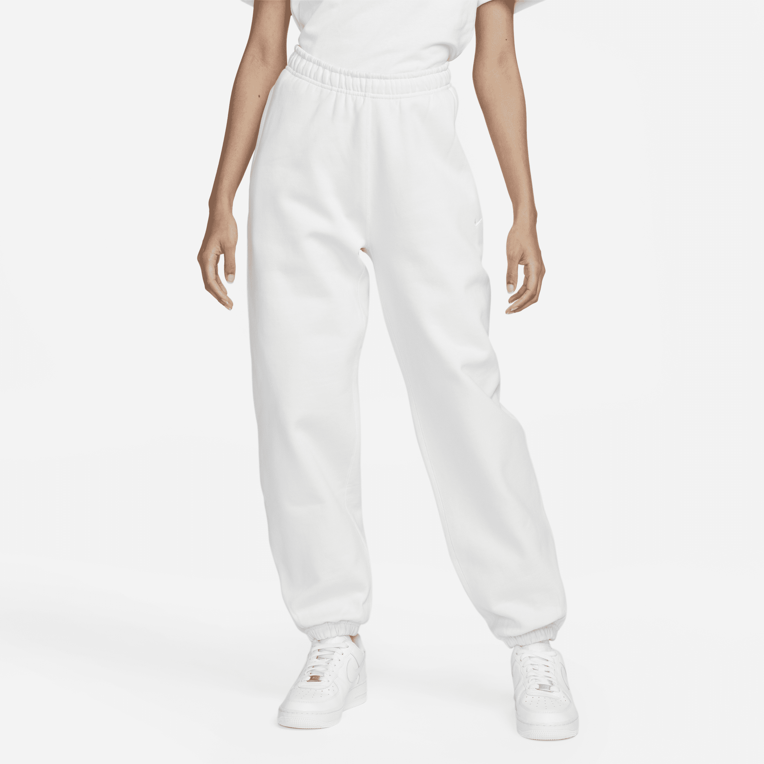 Nike Solo Swoosh-fleecebukser til kvinder - grå