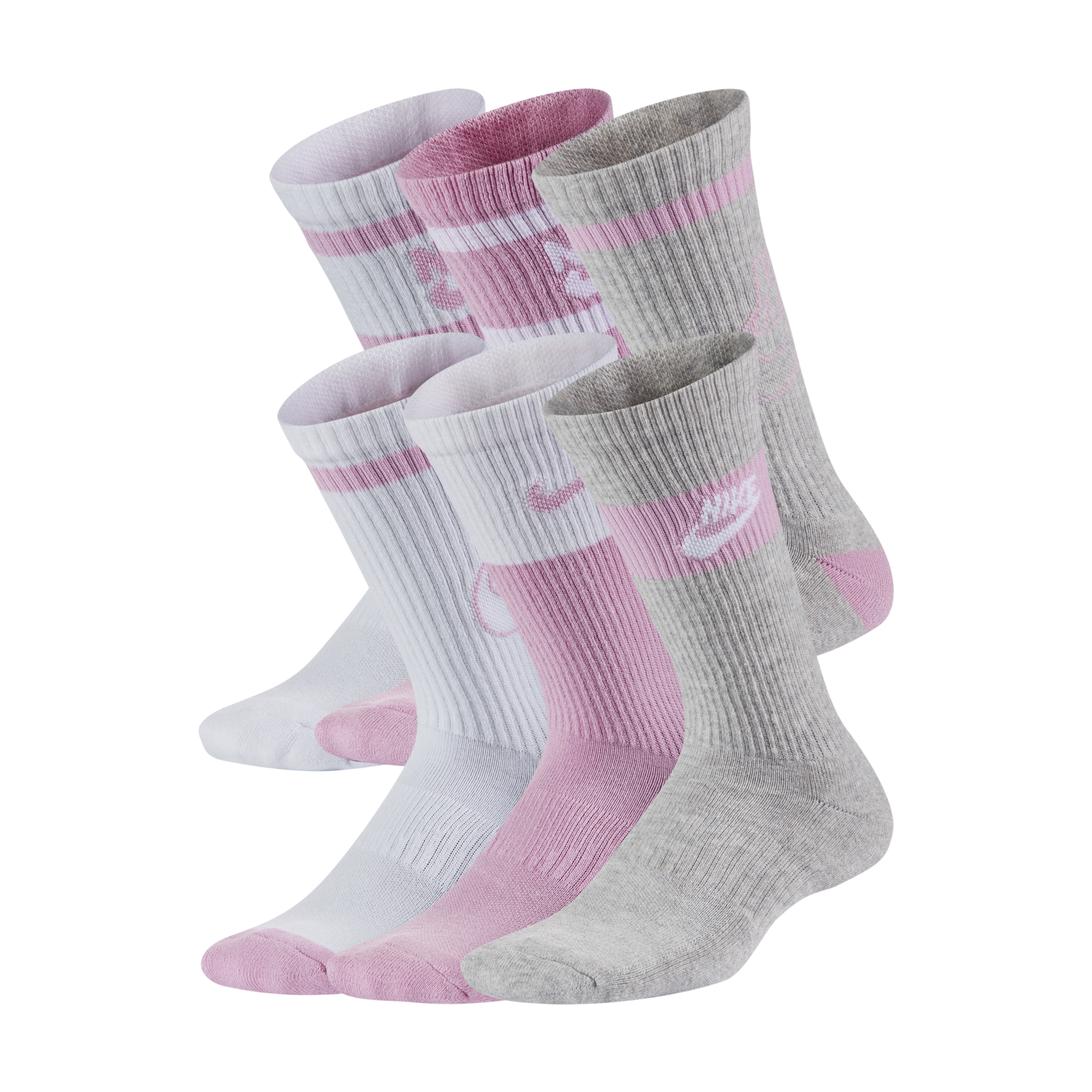 【ナイキ(NIKE)公式ストア】ナイキ エブリデイ キッズ クッションド クルー ソックス (6足) CK7302-905 マルチカラー 【ナイキ(NIKE)公式ストア】ナイキ エブリデイ キッズ クッションド クルー ソックス (6足) CK7302-905 マルチカラー