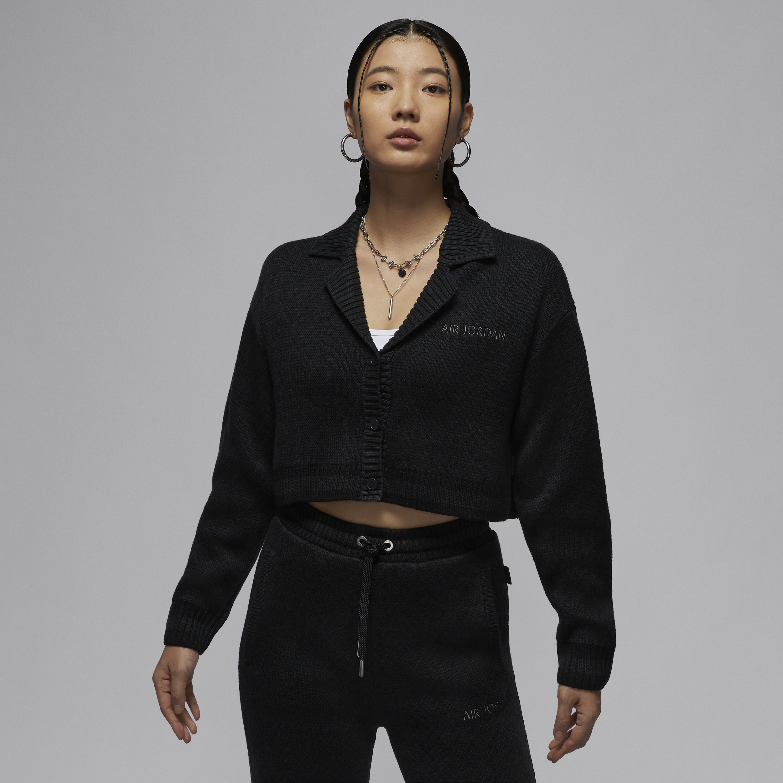 【ナイキ(NIKE)公式ストア】エア ジョーダン ウィメンズ ニット カーディガン FZ4196-010 ブラック 【ナイキ(NIKE)公式ストア】エア ジョーダン ウィメンズ ニット カーディガン FZ4196-010 ブラック