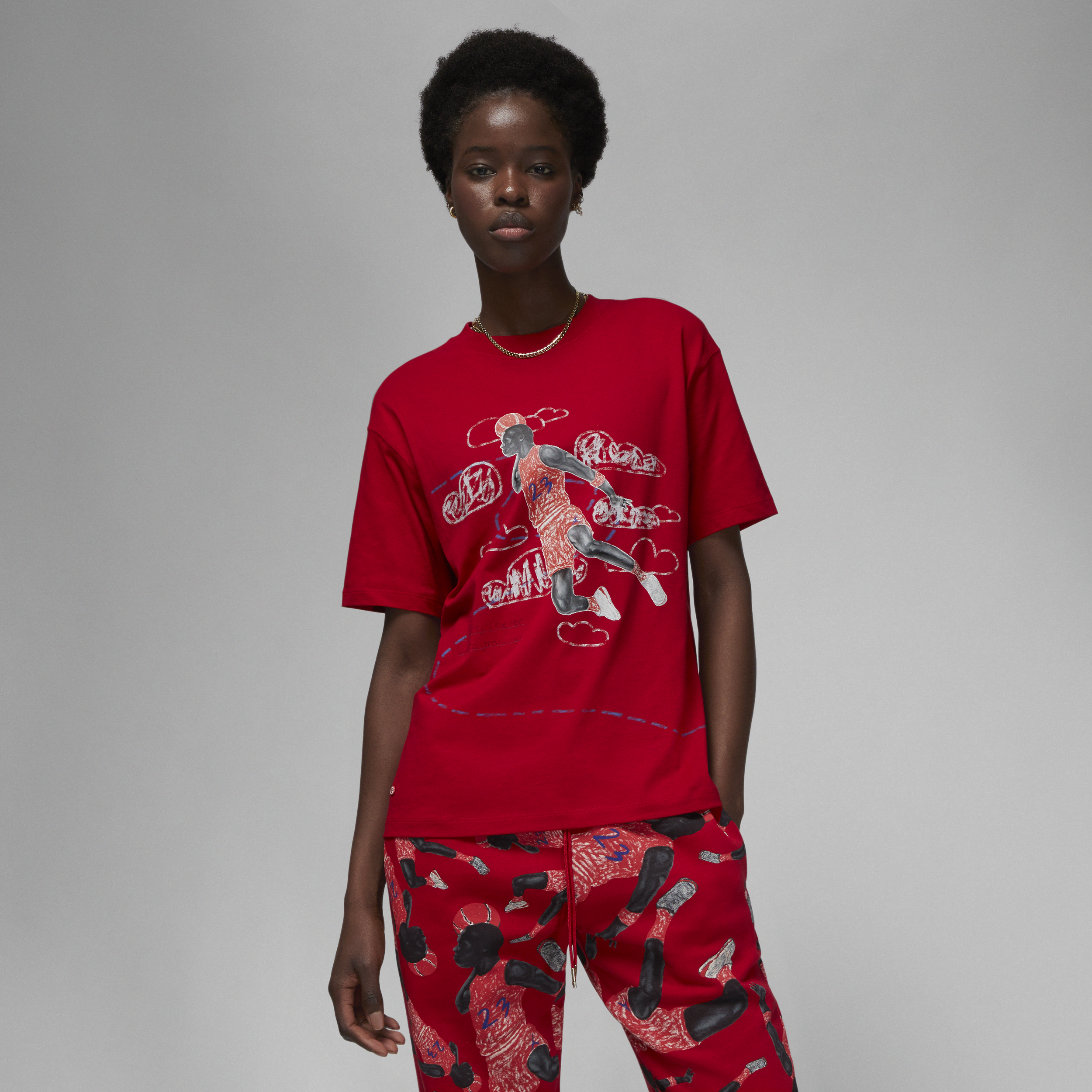 Jordan Artist Series by Parker Duncan-T-shirt til kvinder - rød