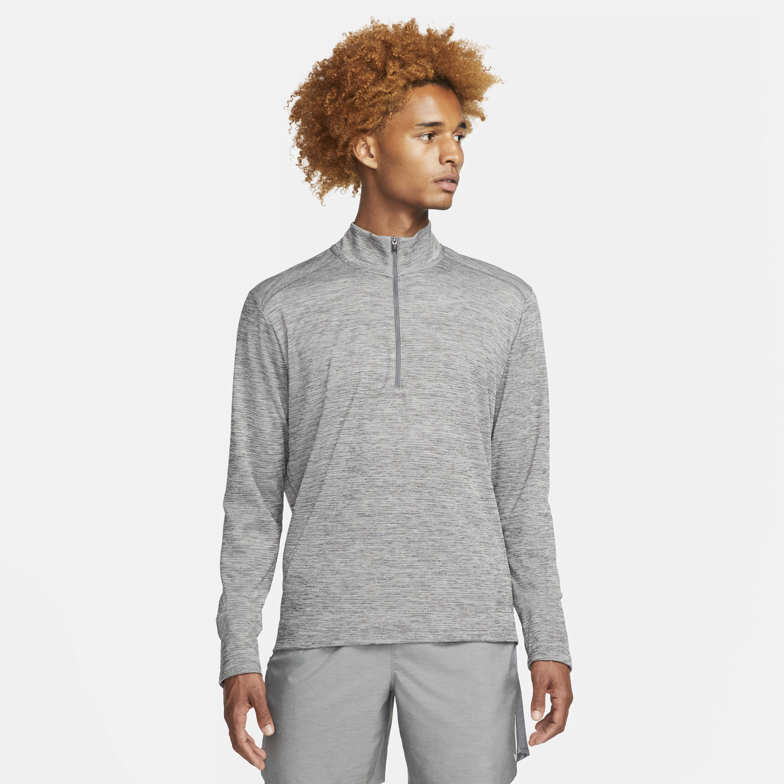 Nike Pacer-løbeoverdel med 1/2 lynlås til mænd - grå