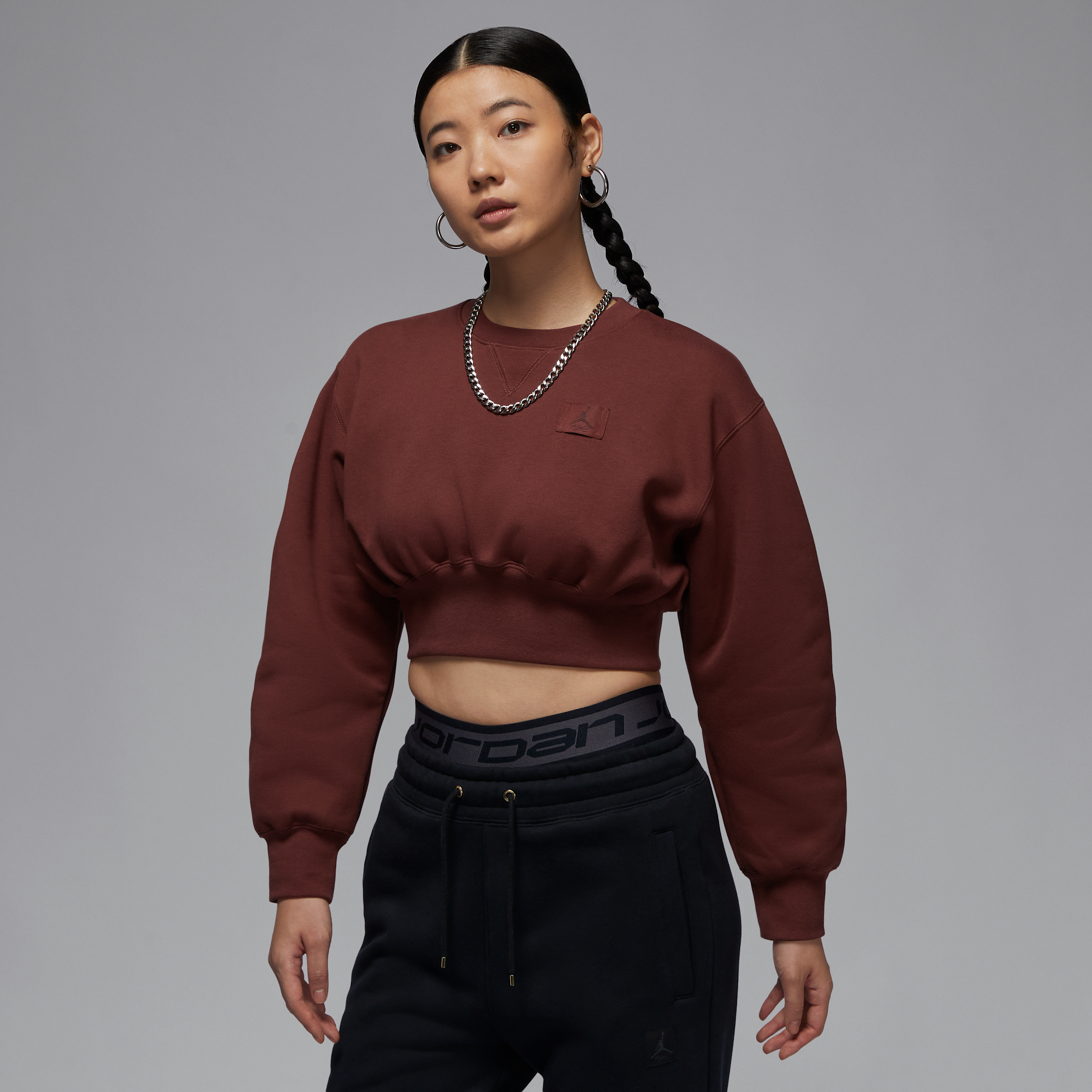 【ナイキ(NIKE)公式ストア】ジョーダン フライト フリース ウィメンズ クロップド スウェットシャツ FV7153-231 ブラウン 【ナイキ(NIKE)公式ストア】ジョーダン フライト フリース ウィメンズ クロップド スウェットシャツ FV7153-231 ブラウン
