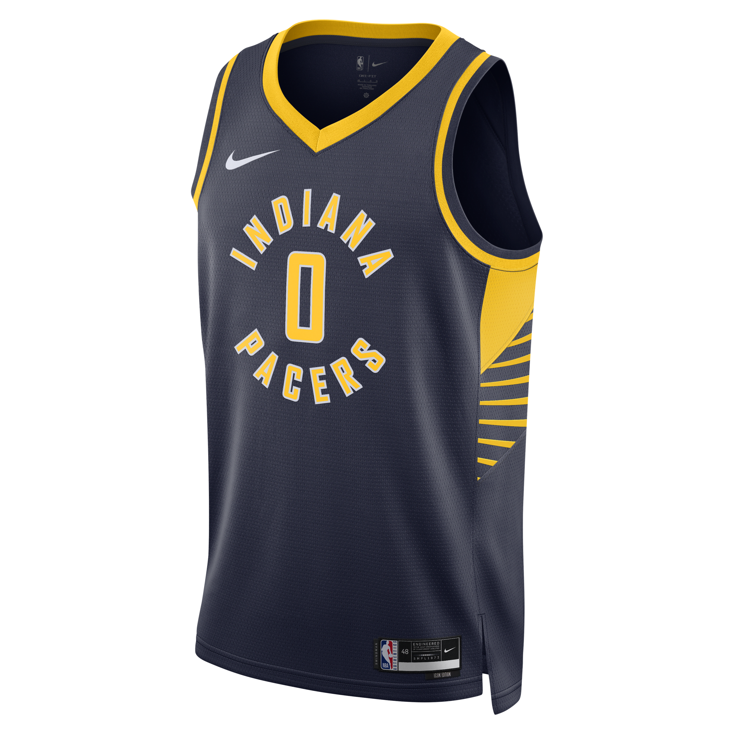 Indiana Pacers Icon Edition 2022/23 Nike Dri-FIT Swingman NBA-jersey voor heren - Blauw