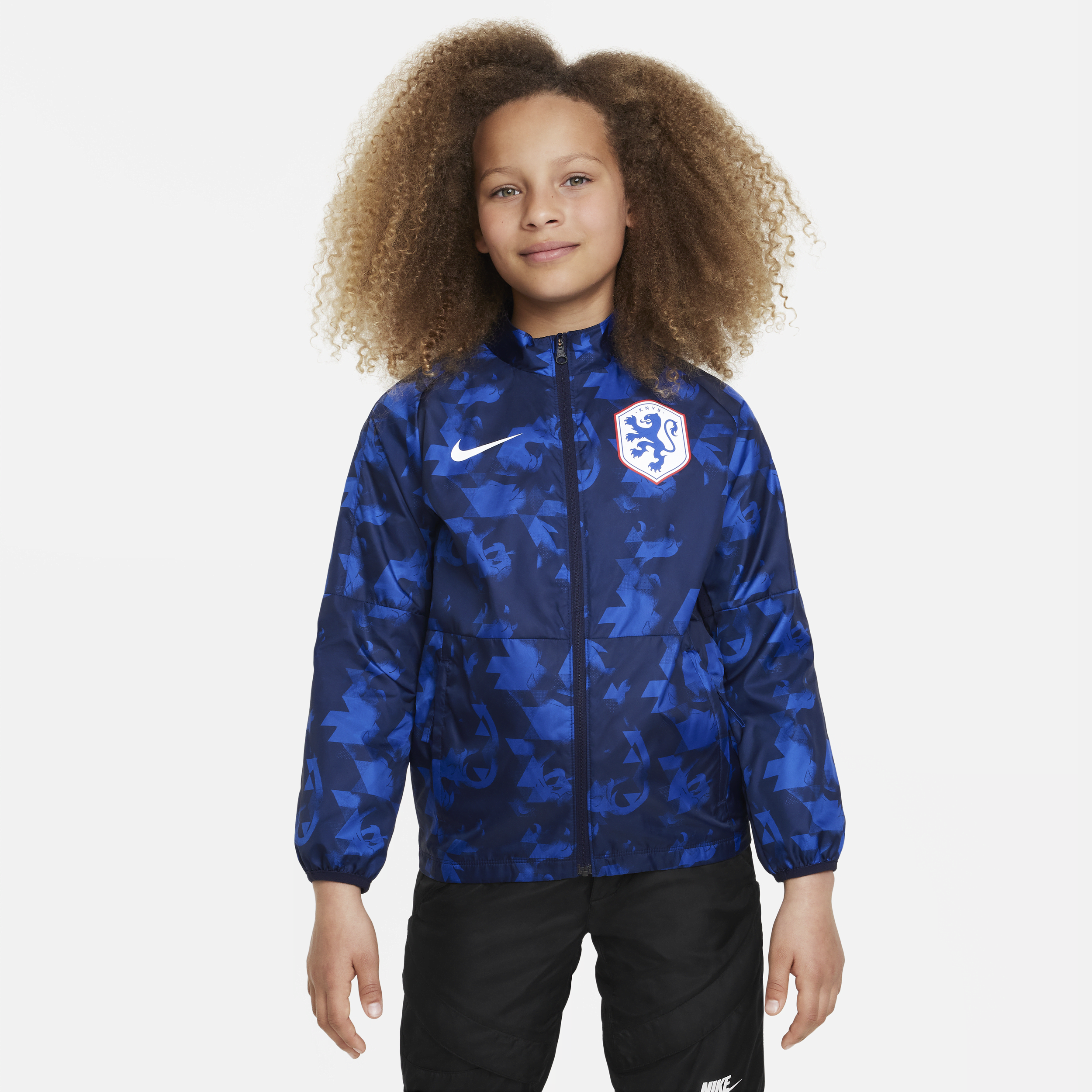 Nike Holland Repel Academy AWF-fodboldjakke til større børn - blå