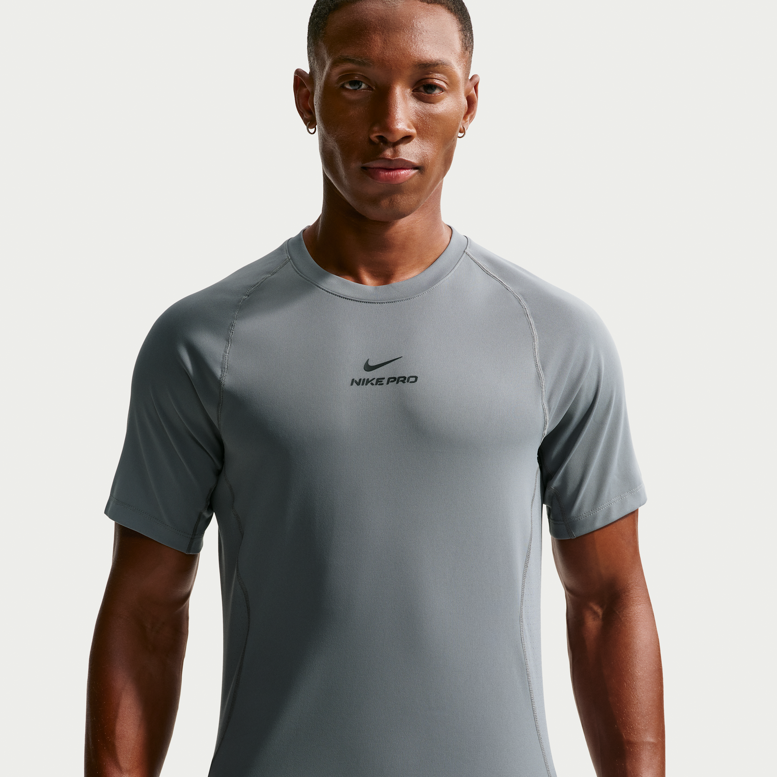 Nike Pro Training Men's Dri-FIT Short-Sleeve Top - Grey