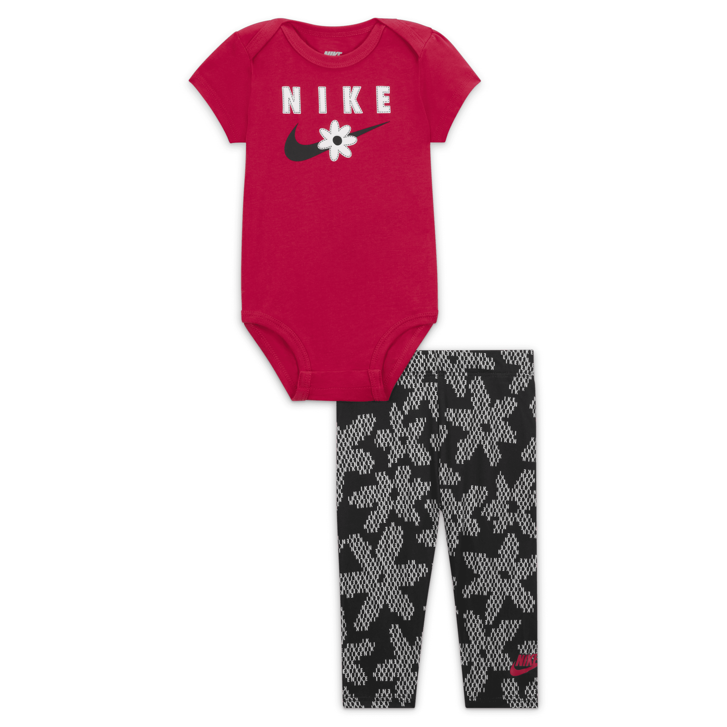 Nike Babyset met rompertje en legging (0-9 maanden) - Zwart