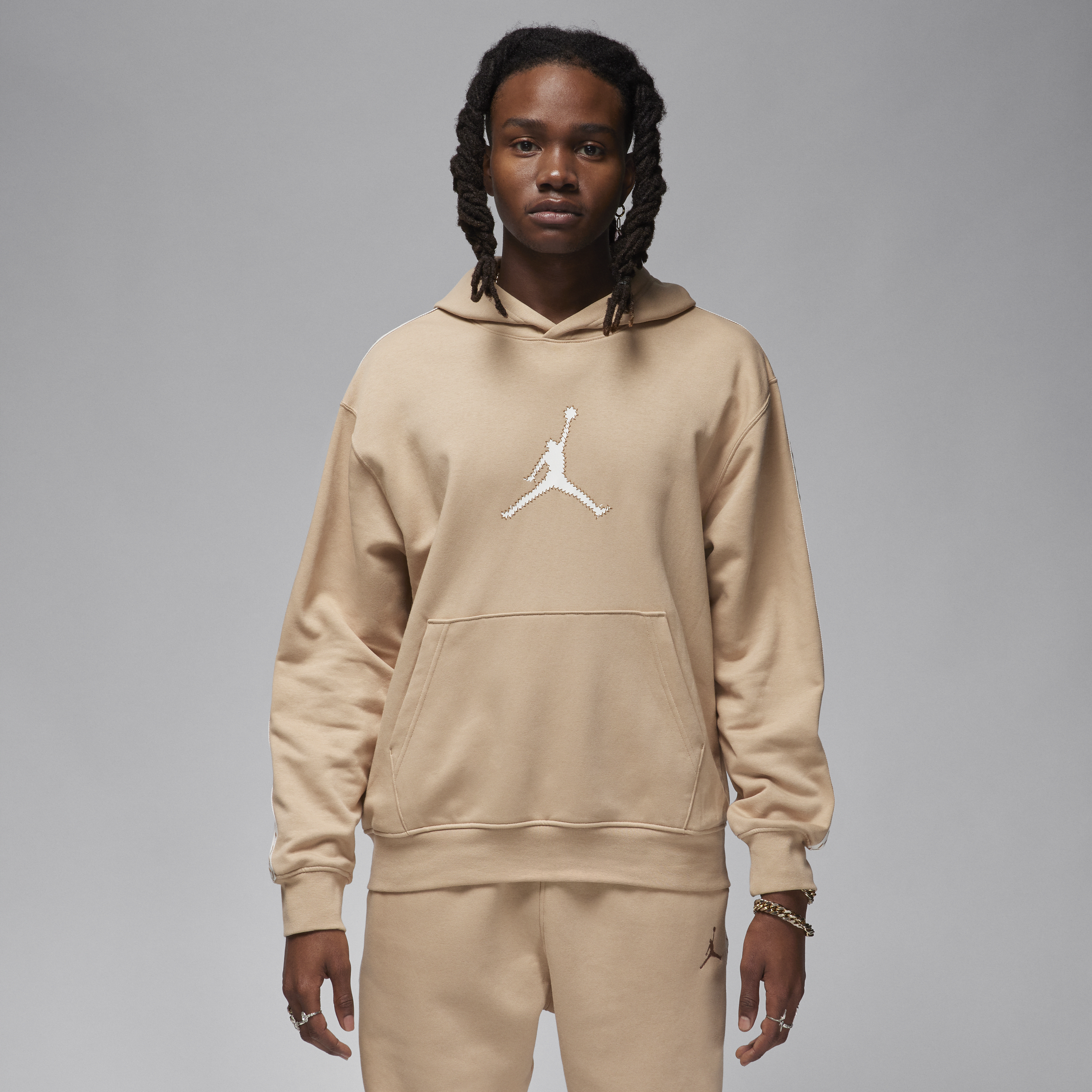 Nike Felpa pullover in fleece con cappuccio Jordan Flight MVP – Uomo - Marrone