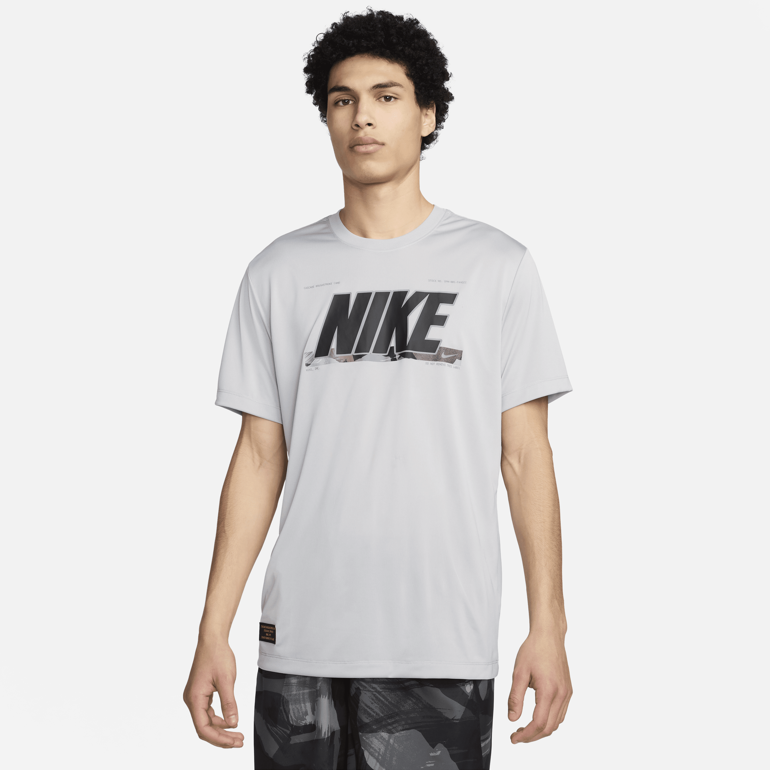 Nike Camiseta deportiva Dri-FIT - Hombre - Gris