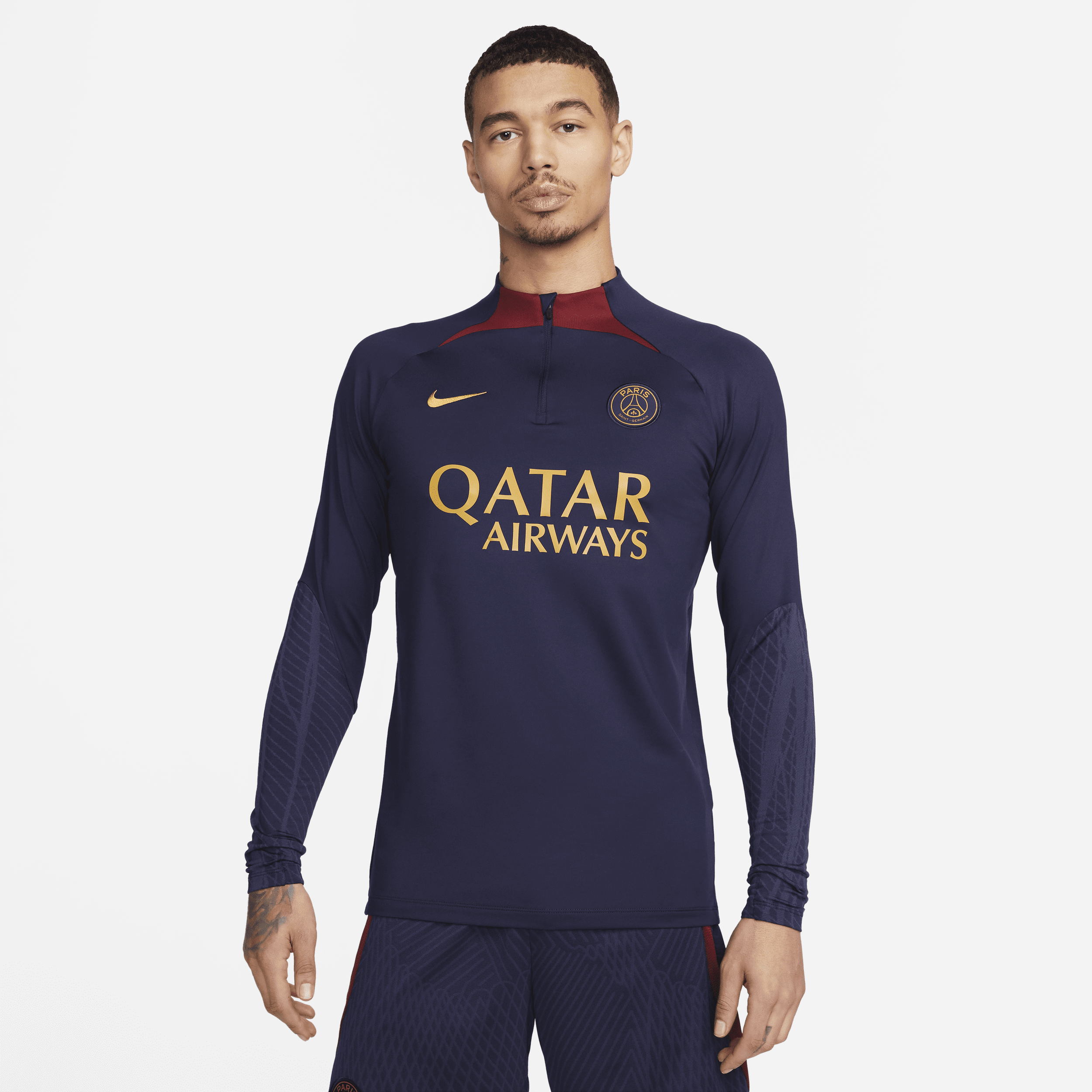 Paris Saint-Germain Strike Nike Dri-FIT-fodboldtræningstrøje til mænd - blå