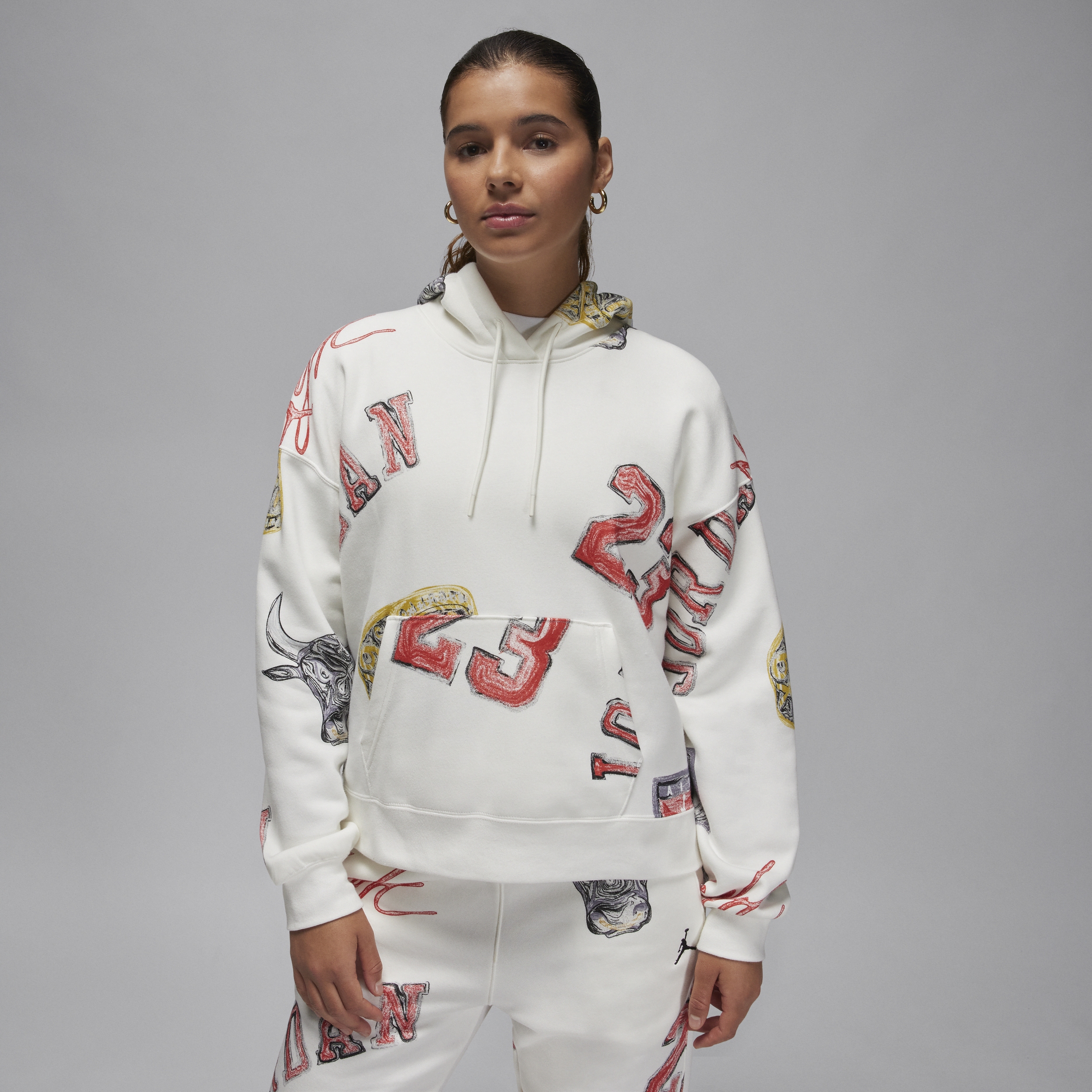 Jordan Brooklyn Fleece hoodie voor dames - Wit