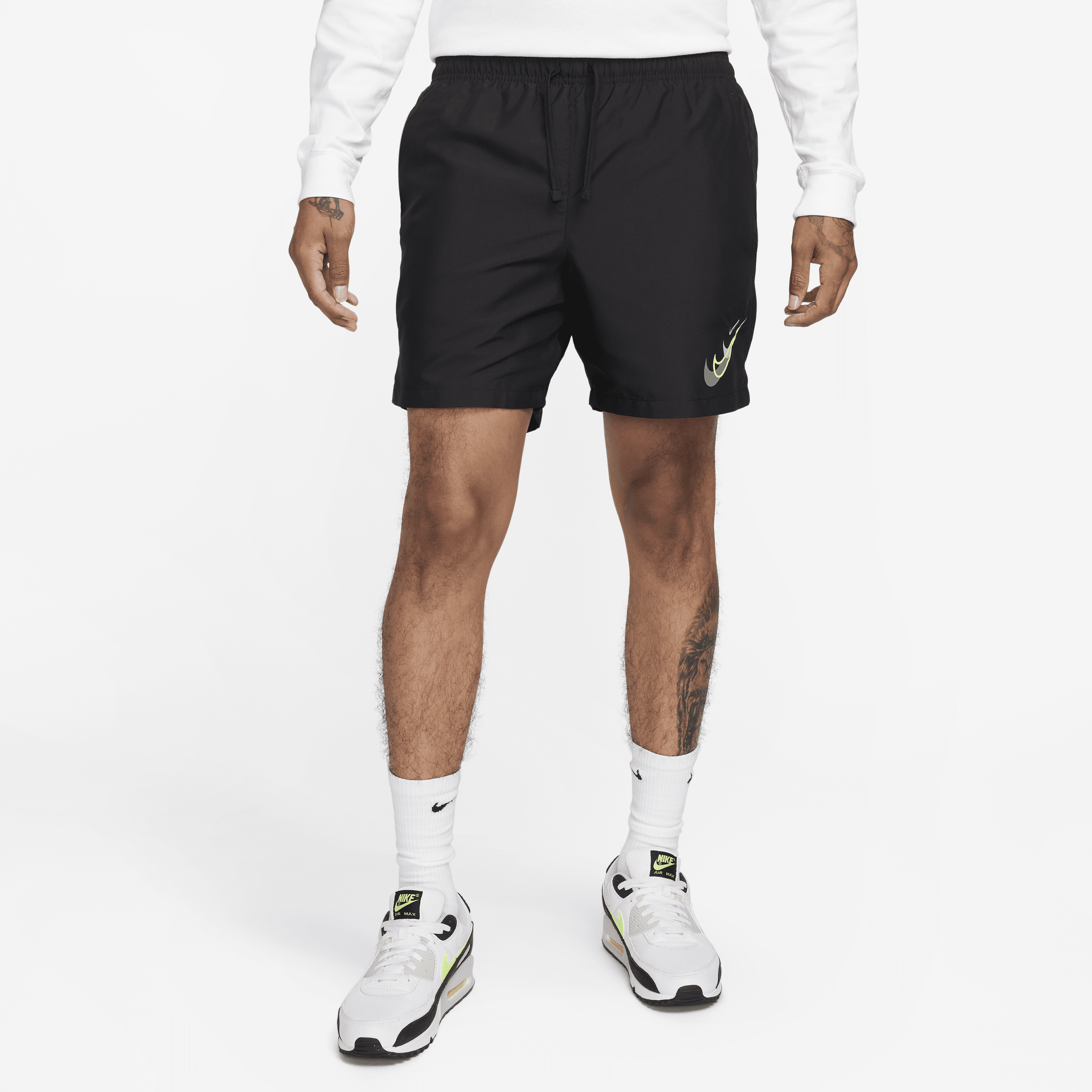 Vævede Nike Sportswear-shorts til mænd - sort