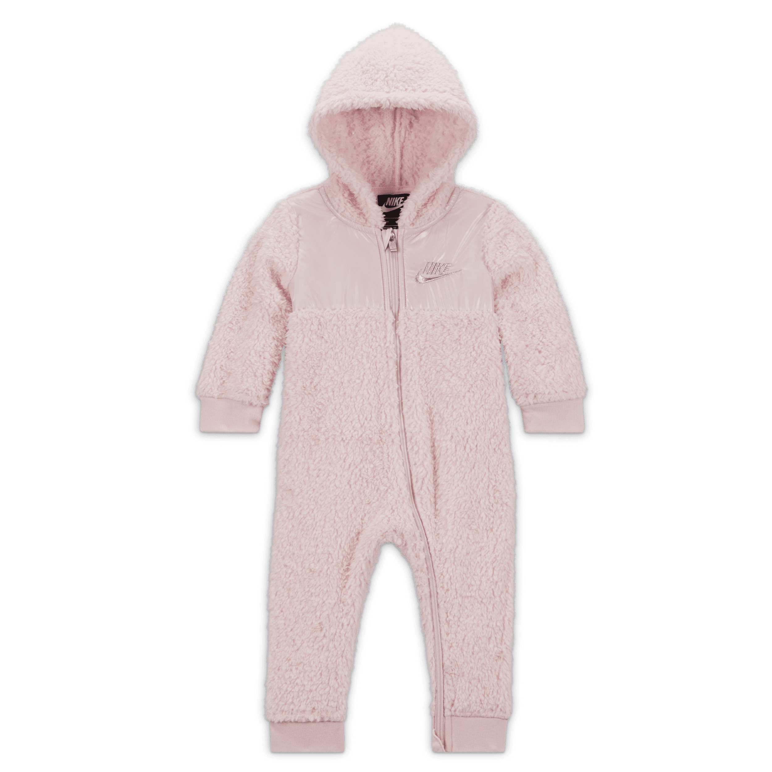 Nike Soft and Cozy Hooded Coverall Mono - Bebé (12-24M) - Rosa