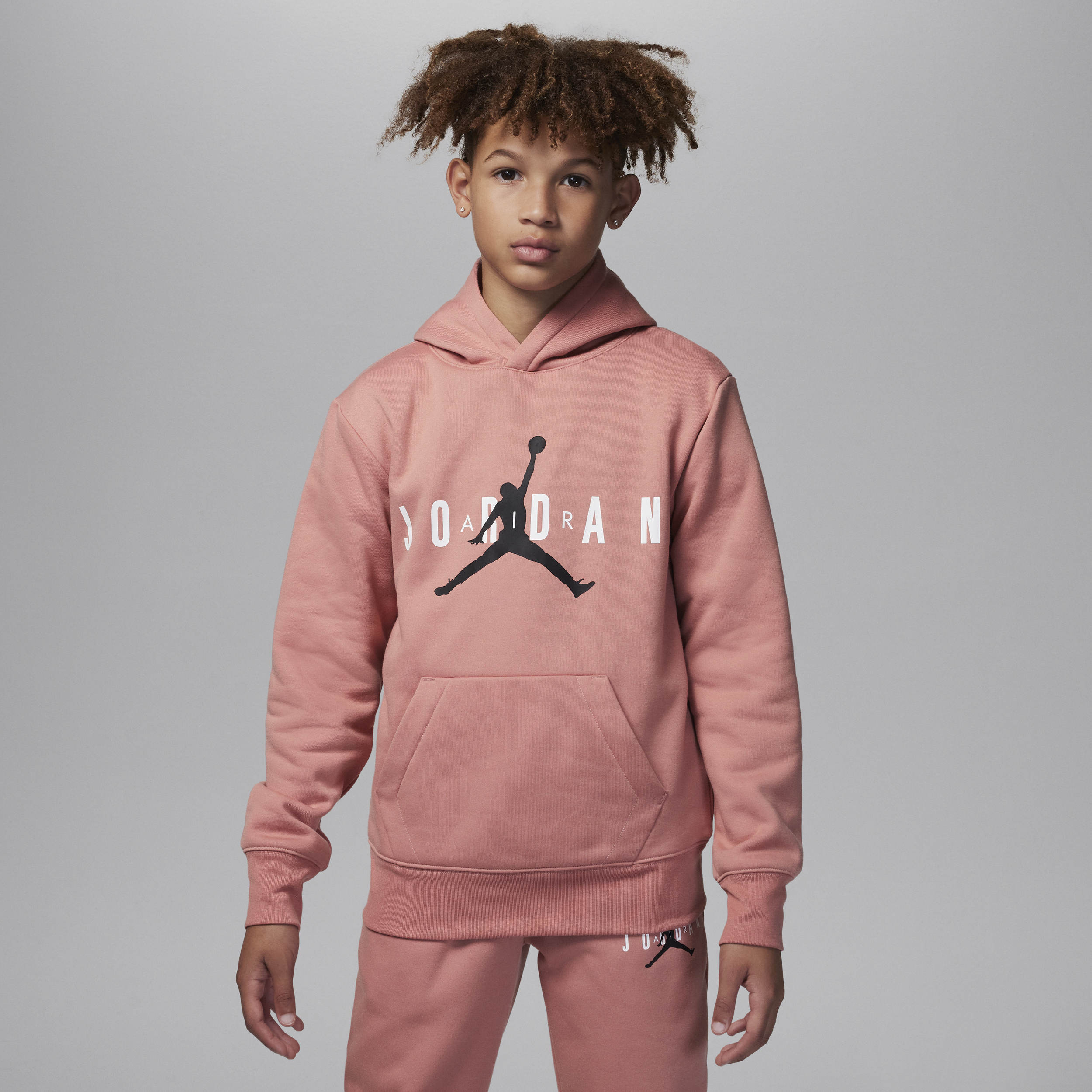 Nike Felpa pullover con cappuccio Jordan – Ragazzo/a - Rosa