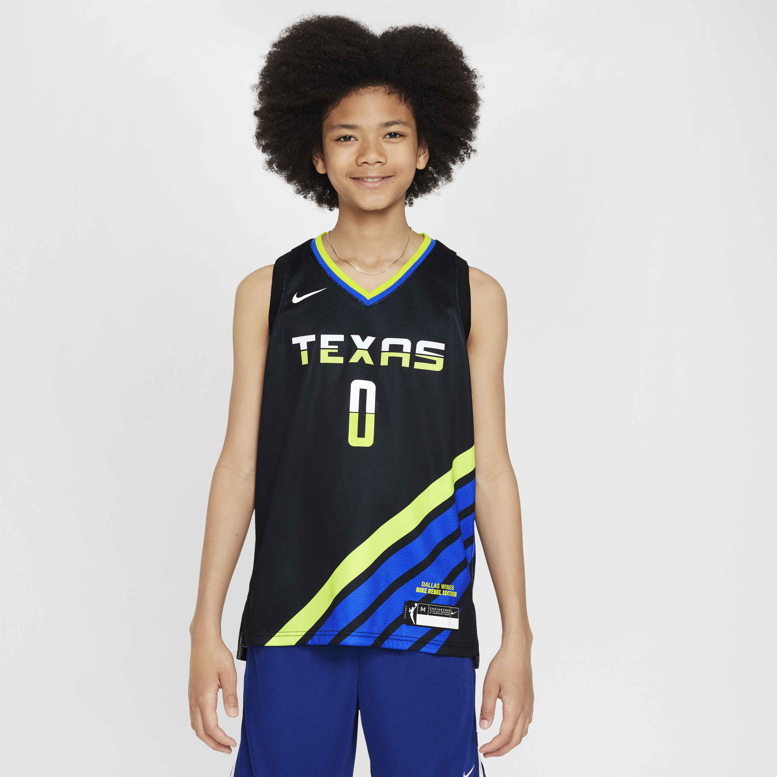 Satou Sabally Dallas Wings 2023 Rebel Edition Camiseta Nike Dri-FIT WNBA Swingman - Niño - Negro