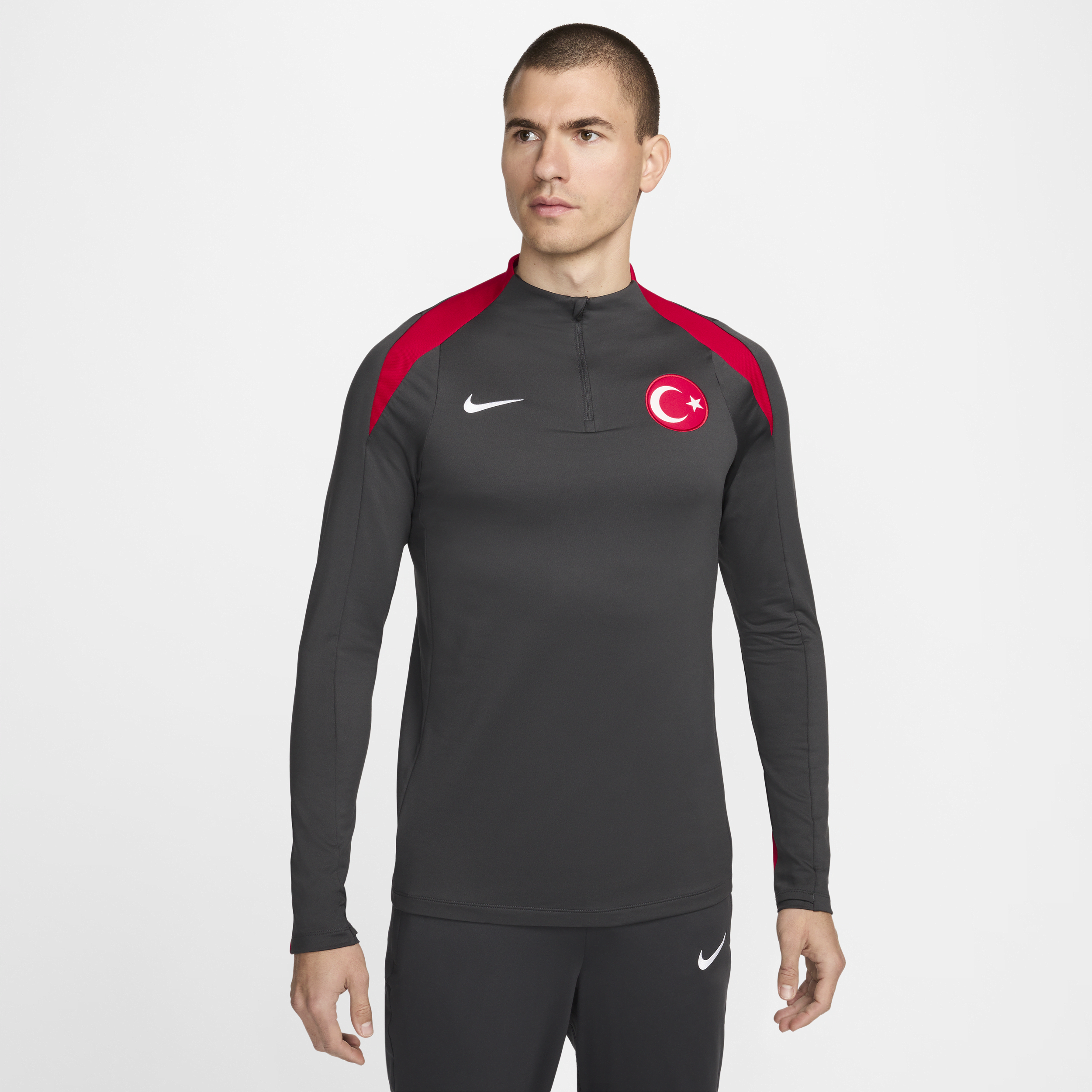 Türkiye Strike Nike Dri-FIT-fodboldtræningstrøje til mænd - grå