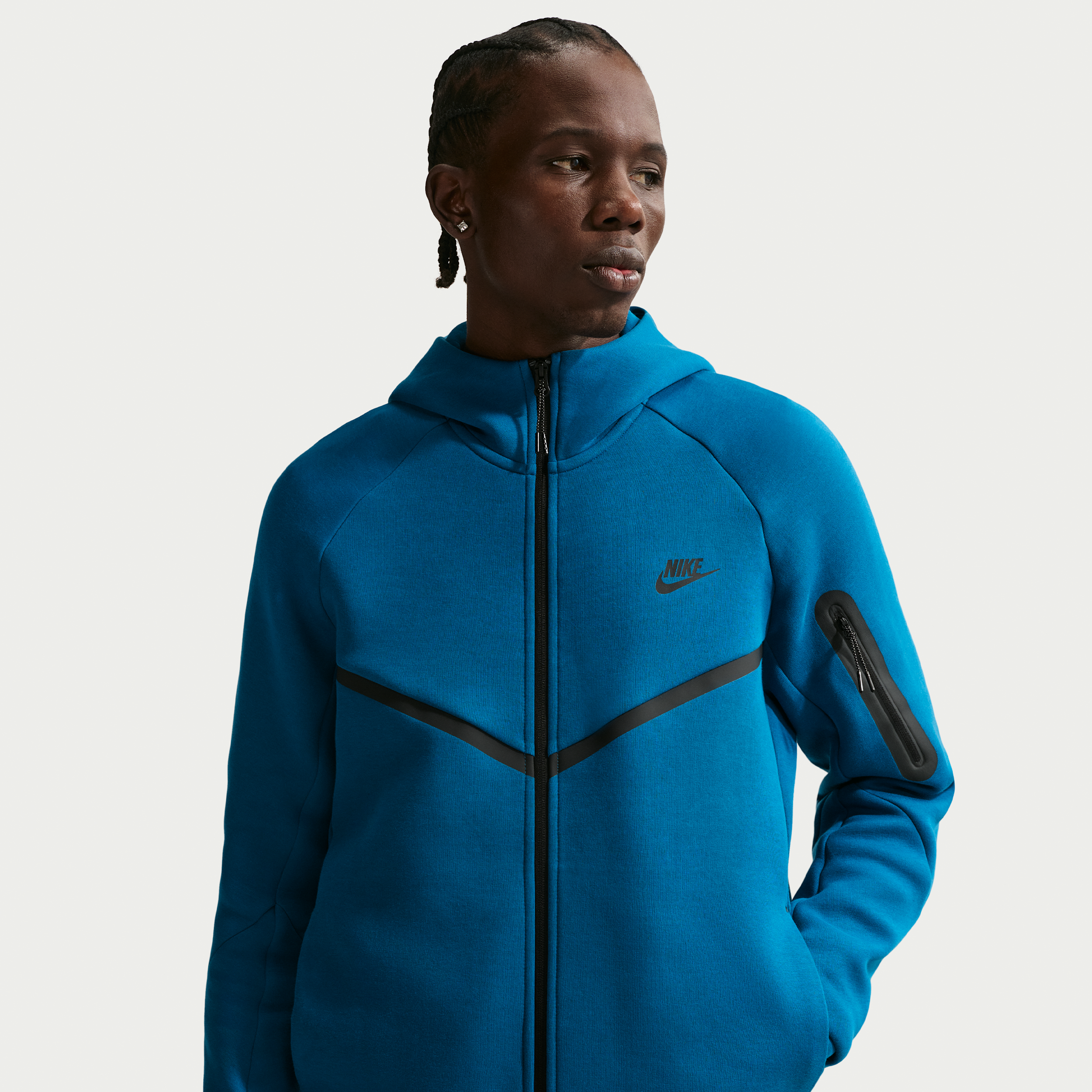 Giacca con zip a tutta lunghezza Nike Tech Fleece Windrunner – Uomo - Blu